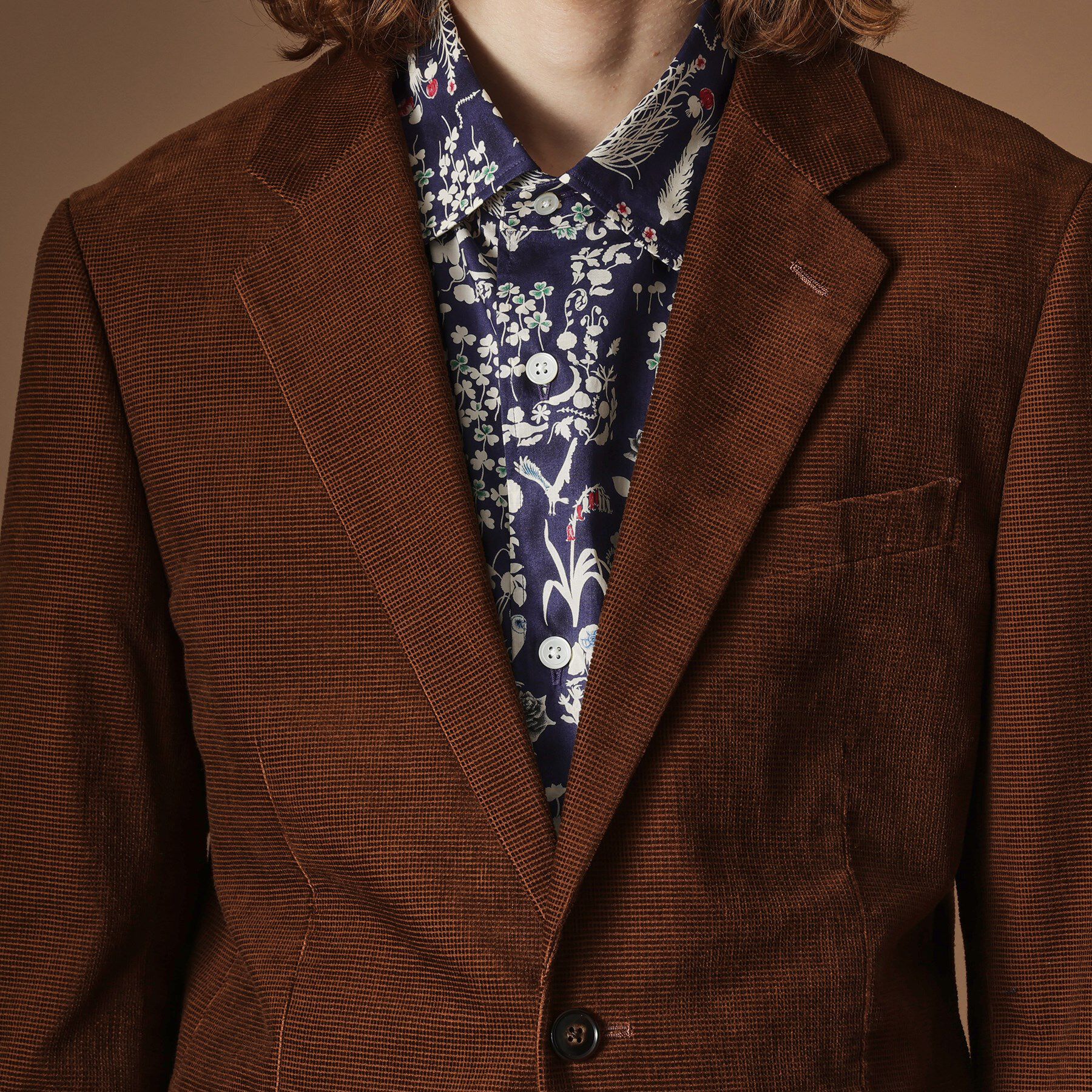 40CARATS&525「【Sサイズ～】ドビーキャラメルコールジャケット」|テーラードジャケット|