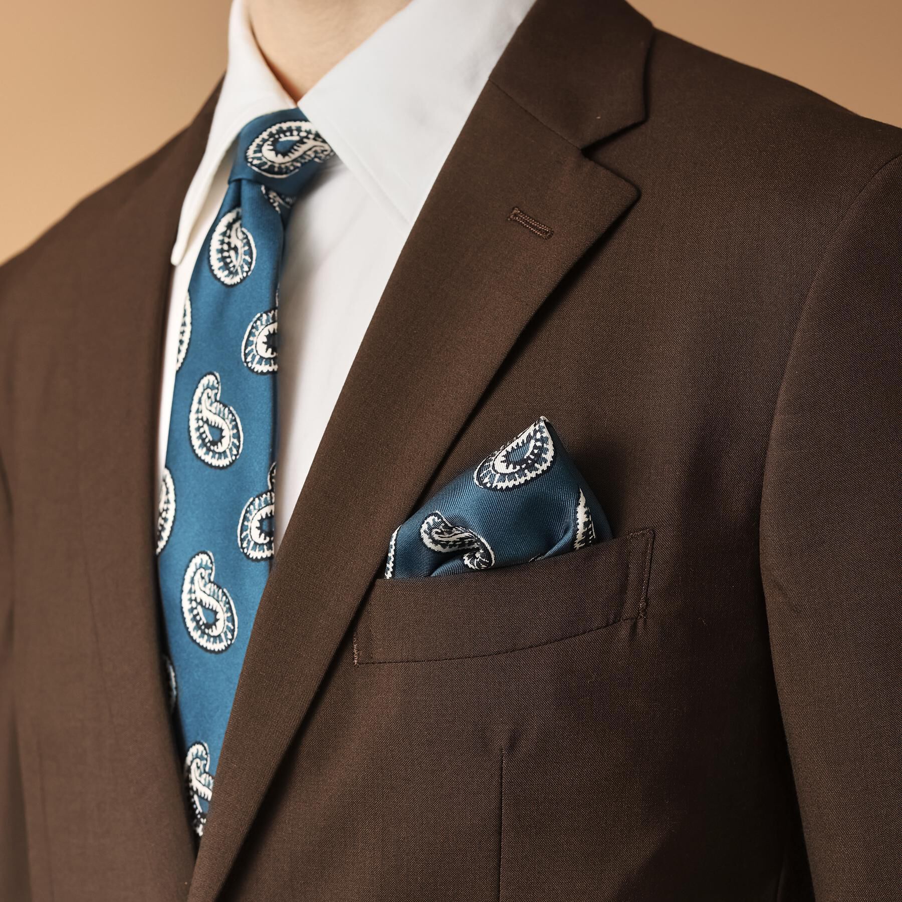 40CARATS&525「ペイズリースタンプチーフ」|バンダナ・スカーフ|