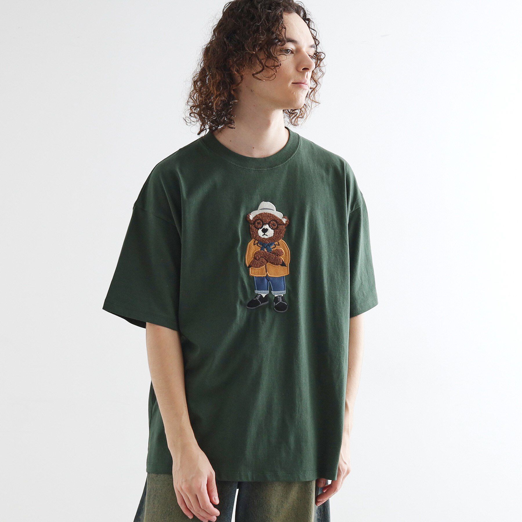 tk.TAKEO KIKUCHI「アニマルサガラ刺繍Tシャツ」|Tシャツ・カットソー|グリーン(024)