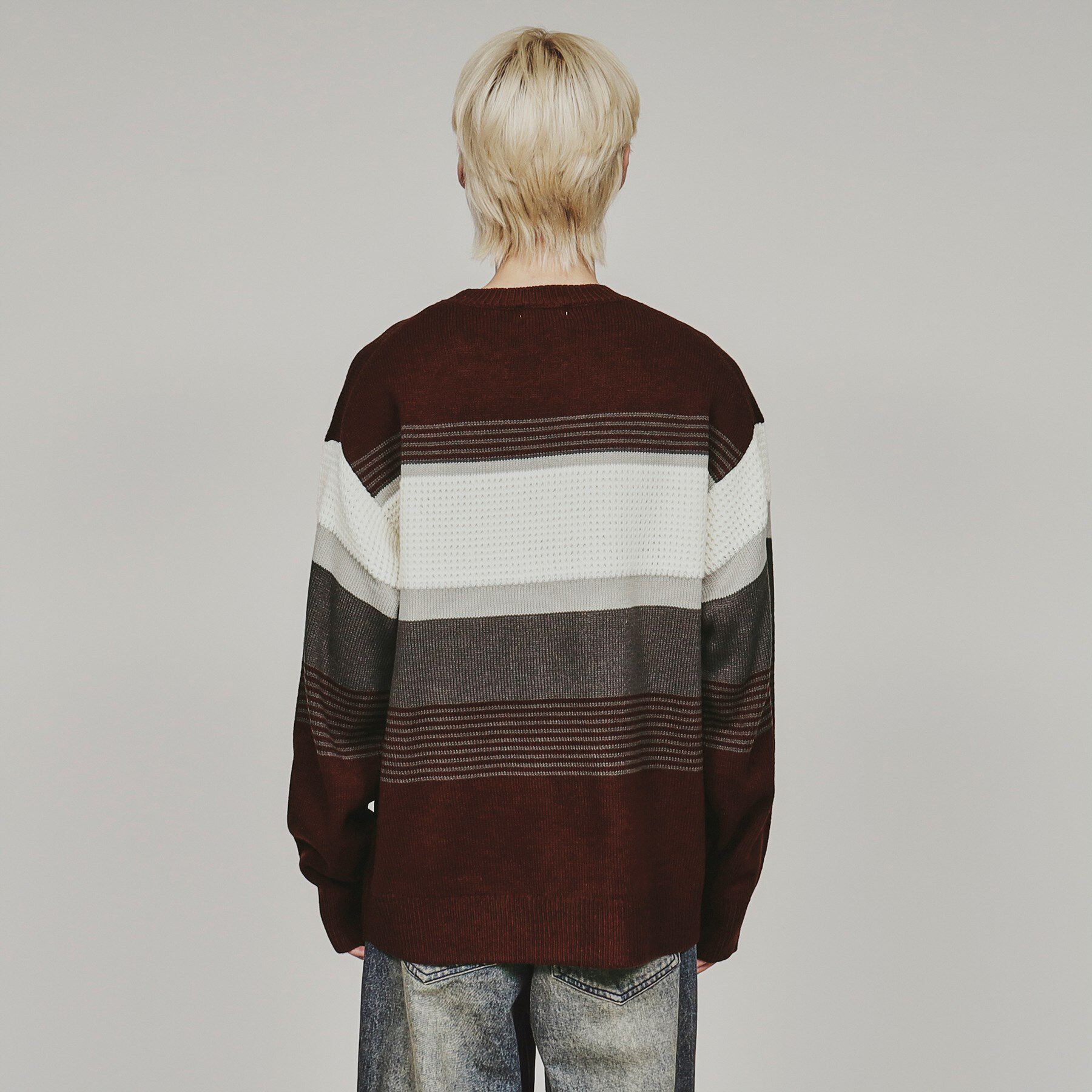 tk.TAKEO KIKUCHI「編地変化ボーダーニットプルオーバー」|ニット・セーター|