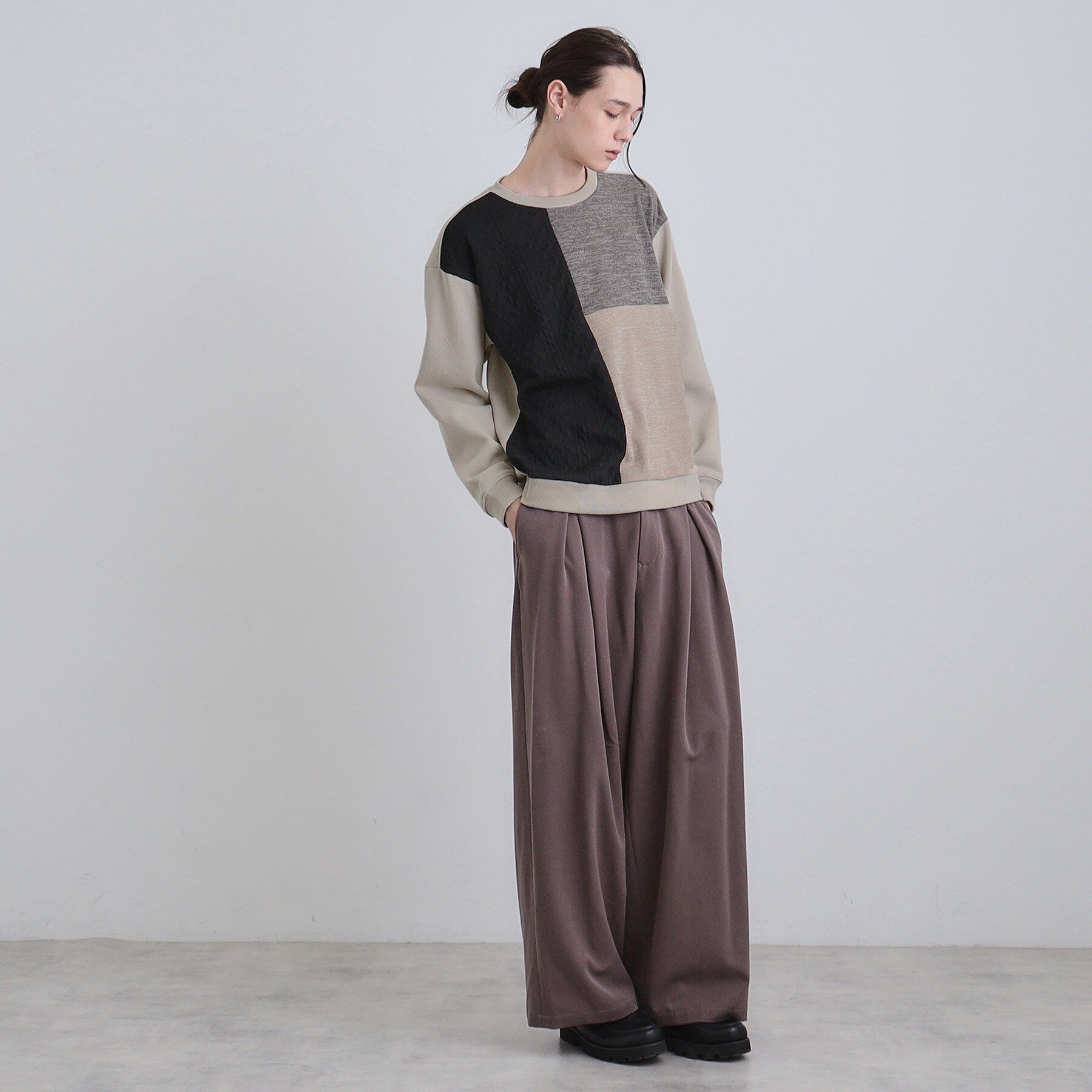 tk.TAKEO KIKUCHI「切り替えニットソー」|Tシャツ・カットソー|