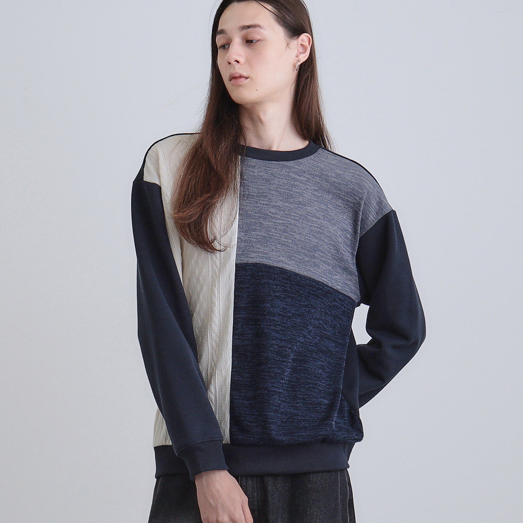 tk.TAKEO KIKUCHI「切り替えニットソー」|Tシャツ・カットソー|