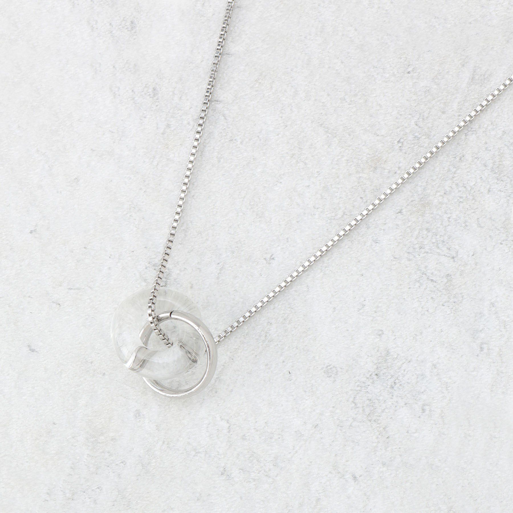 OPAQUE.CLIP「クリアリング スライドネックレス」|ネックレス|シルバー(006)