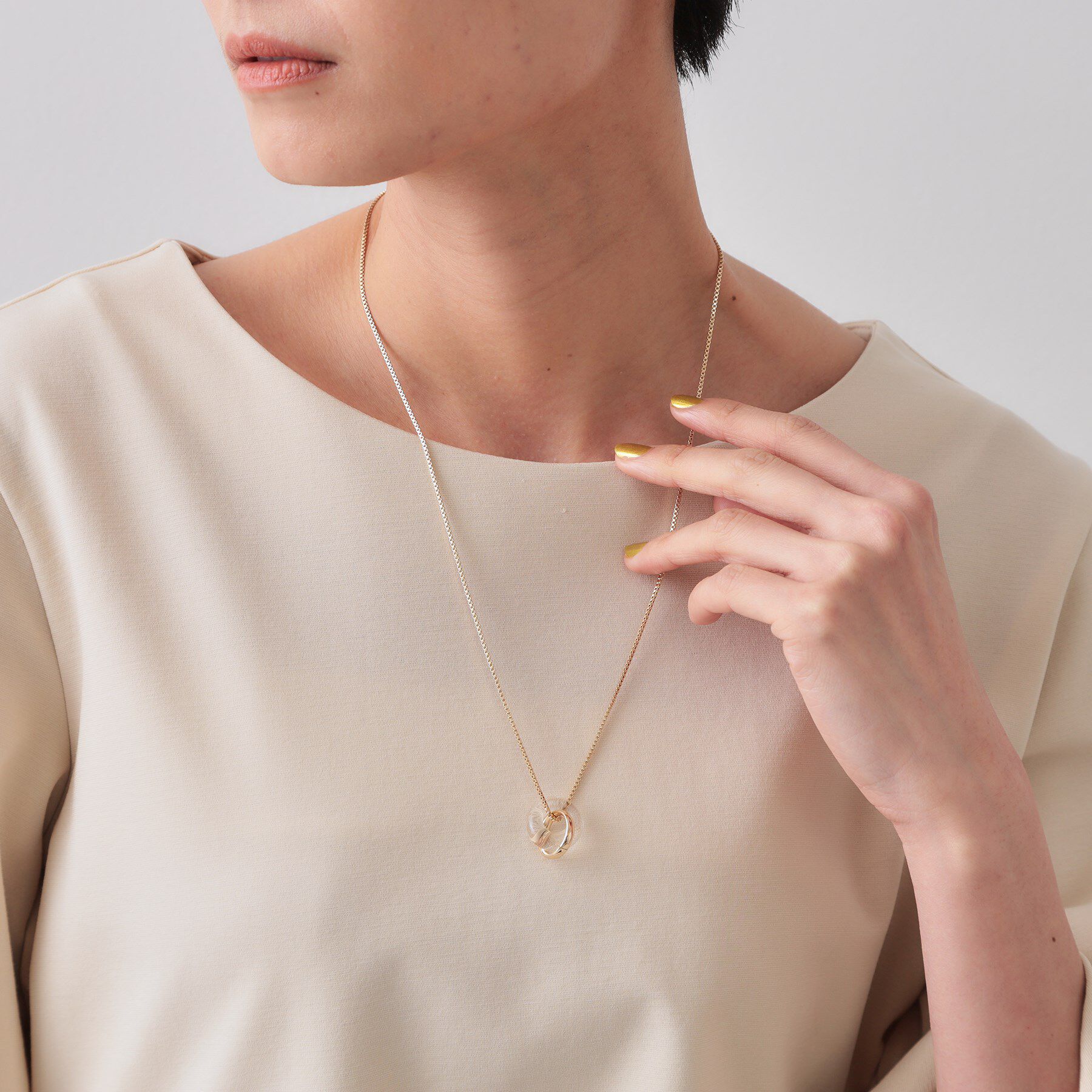 OPAQUE.CLIP「クリアリング スライドネックレス」|ネックレス|