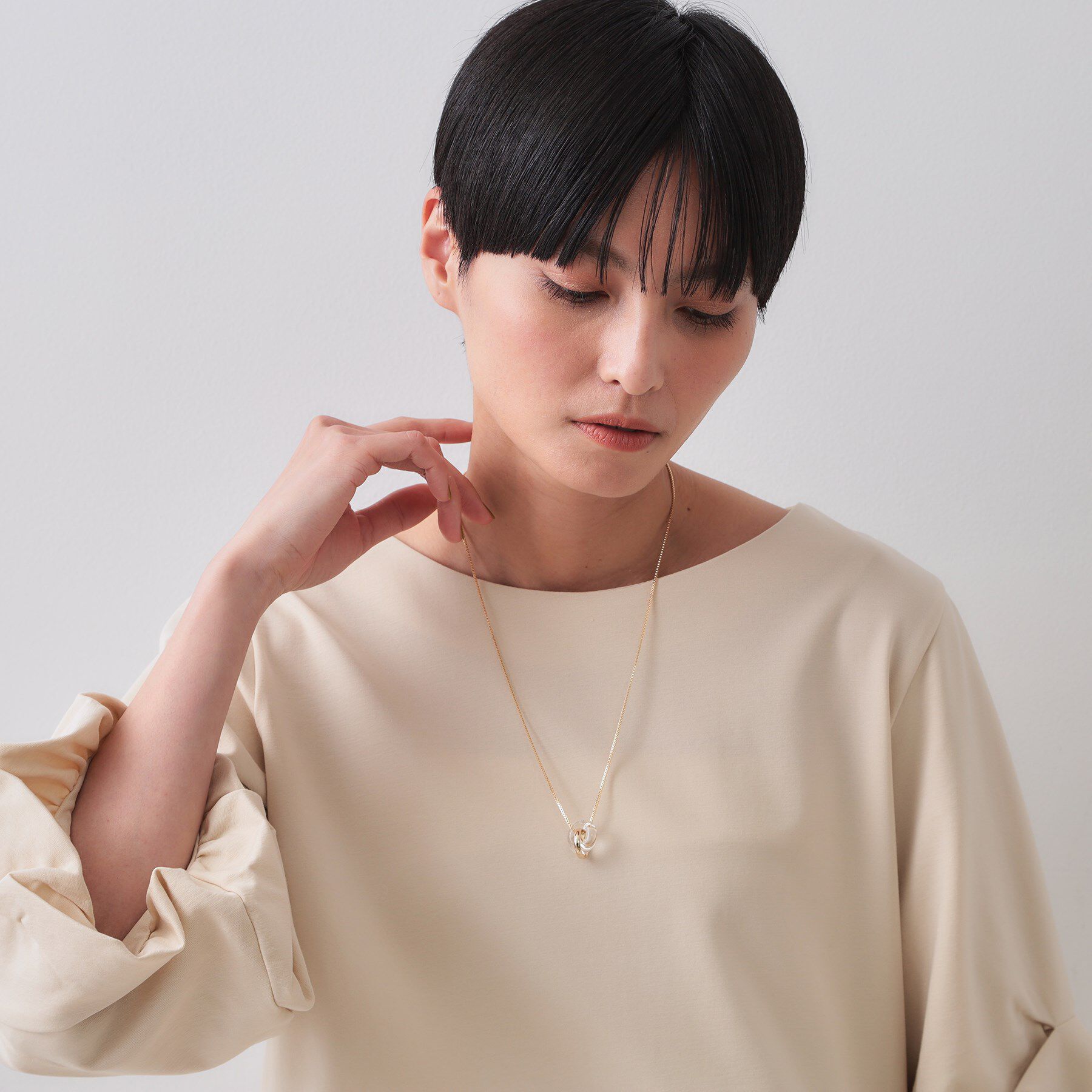 OPAQUE.CLIP「クリアリング スライドネックレス」|ネックレス|