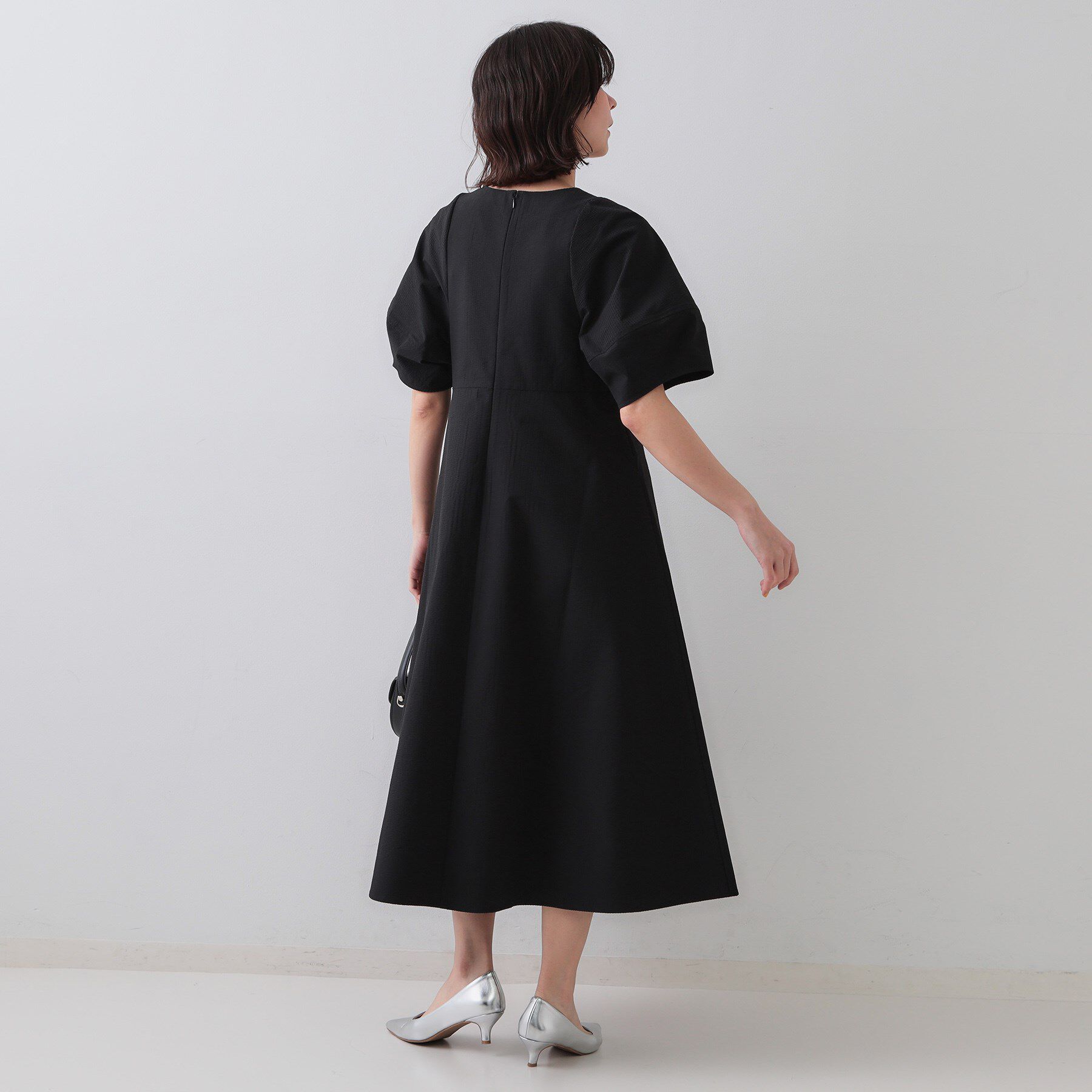 OPAQUE.CLIP「サッカーストライプワンピース【吸水速乾/イージーアイロン/洗濯機洗い可】」|ワンピース|