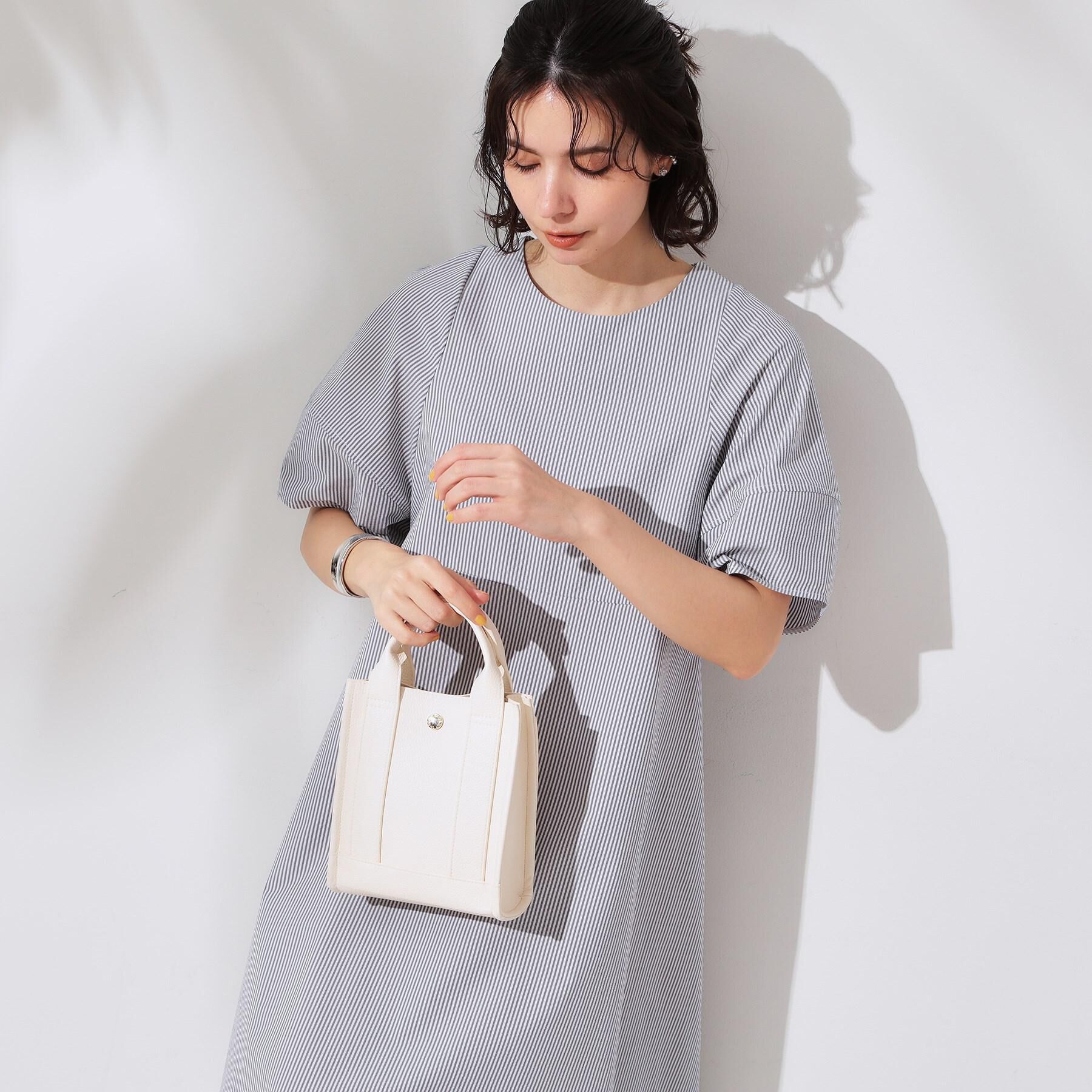 OPAQUE.CLIP「サッカーストライプワンピース【吸水速乾/イージーアイロン/洗濯機洗い可】」|ワンピース|