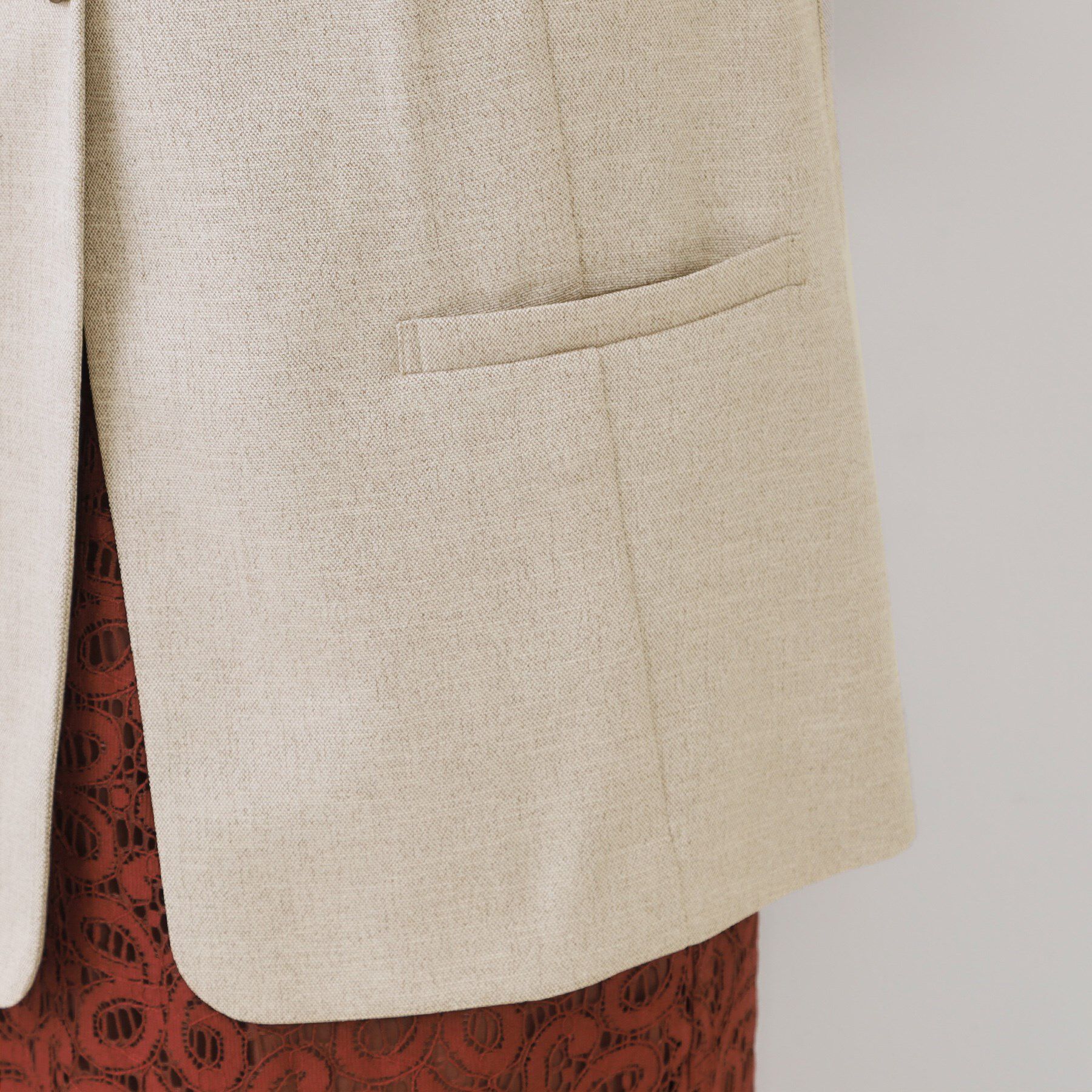 OPAQUE.CLIP「リネンライクVネックジレ【洗濯機洗い可】」|ベスト・ジレ|