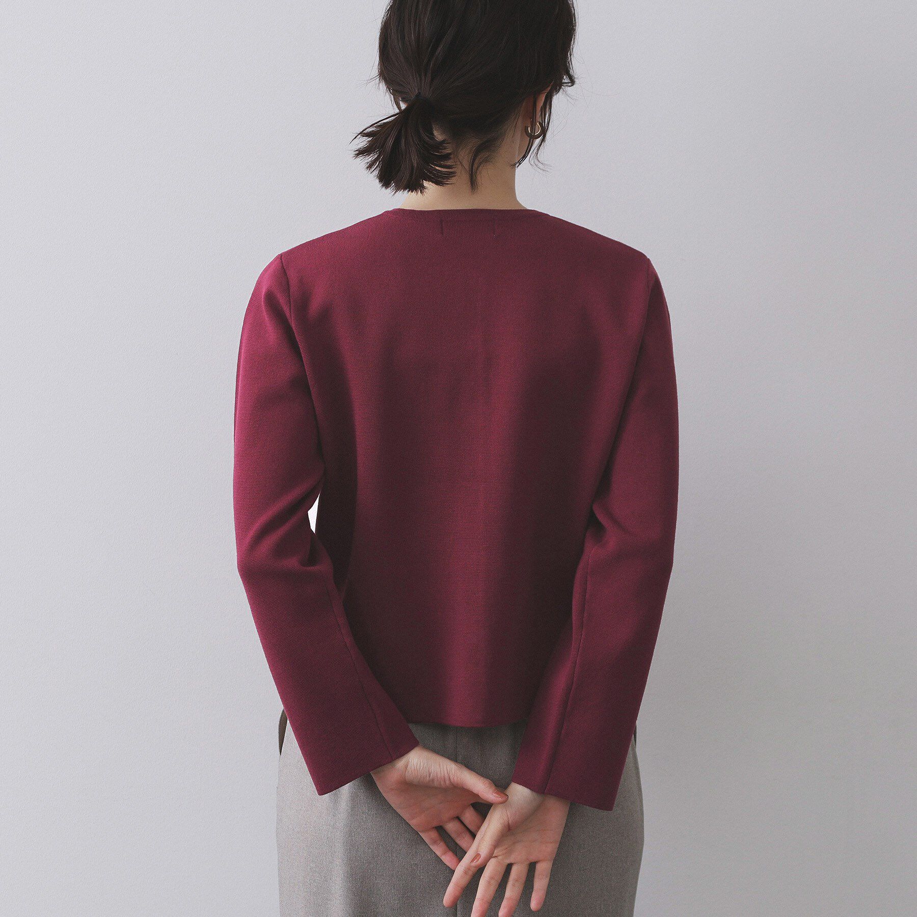 OPAQUE.CLIP「スナップボタンニットカーディガン【UVケア/洗濯機OK】《6col/S～LL》」|カーディガン|