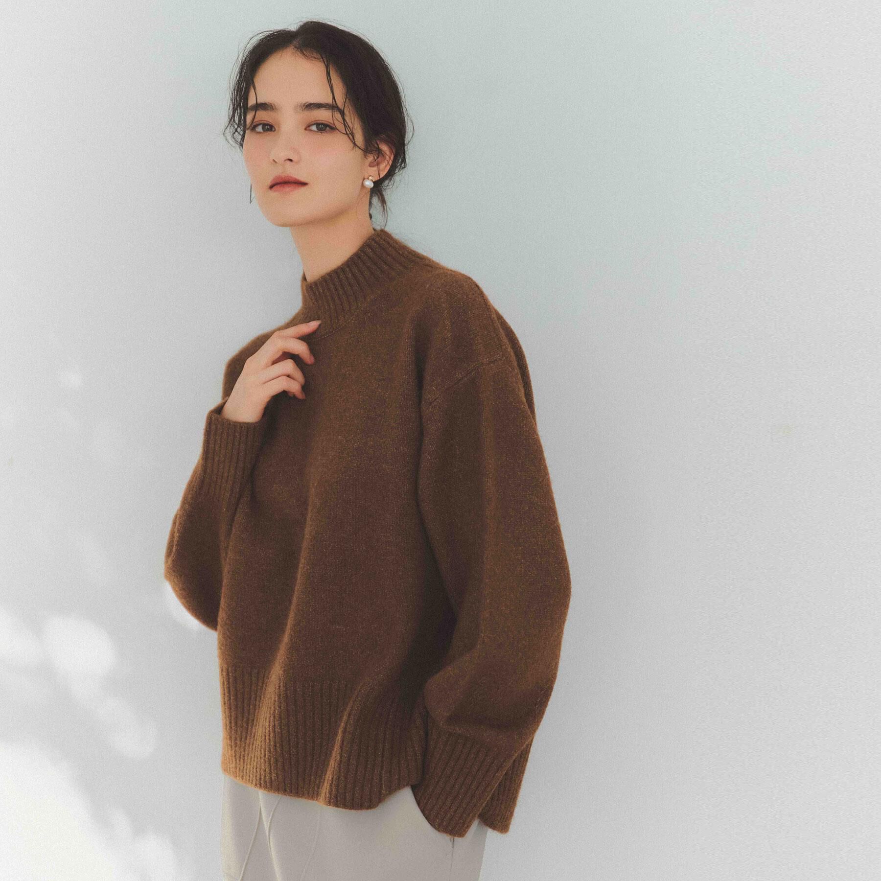 OPAQUE.CLIP「ふわふわハイネックニット【洗濯機OK】」|ニット・セーター|