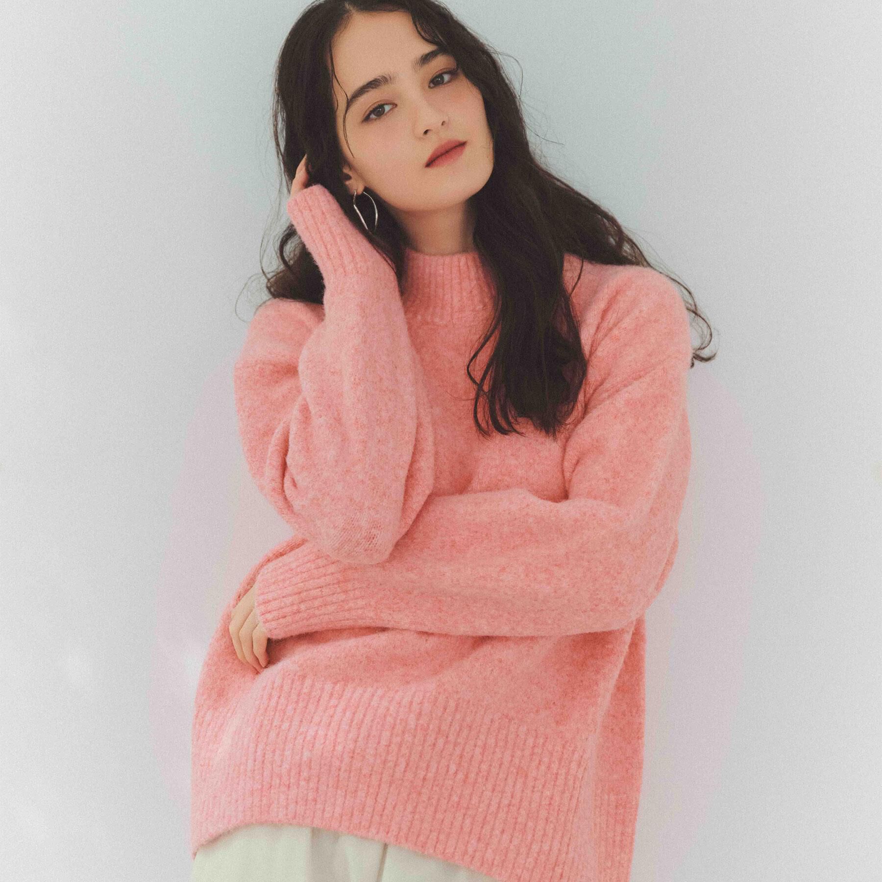 OPAQUE.CLIP「ふわふわハイネックニット【洗濯機OK】」|ニット・セーター|