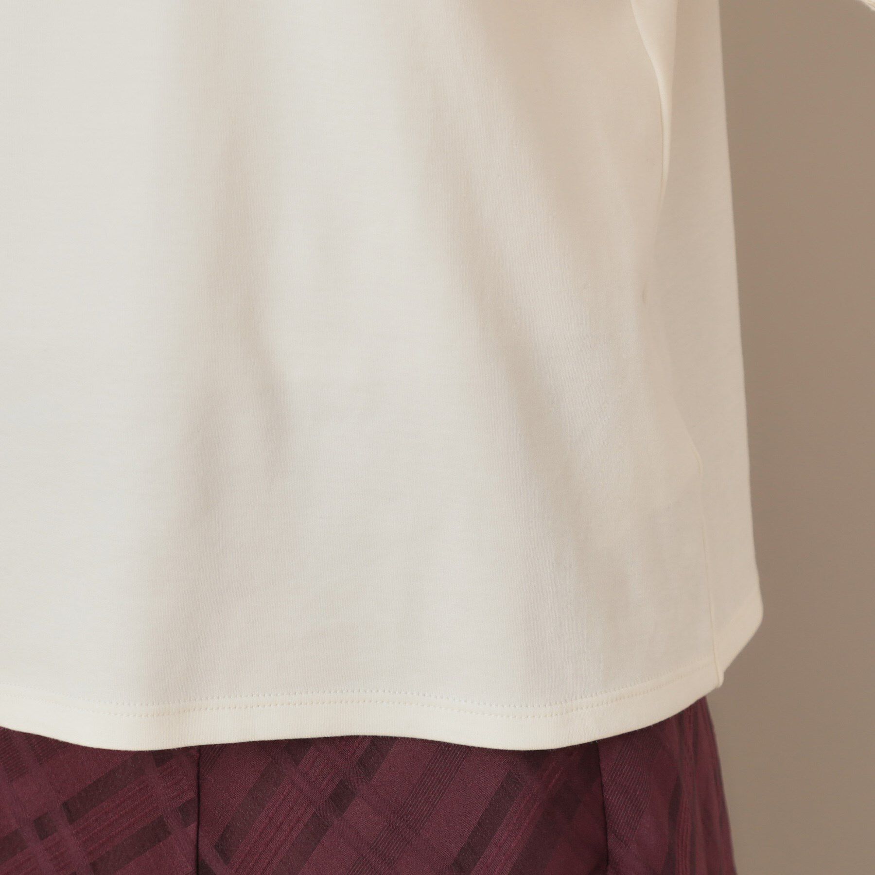 Couture broach「【接触冷感・UVカット・マシンウォッシャブル】袖レースドッキングカットソー」|Tシャツ・カットソー|