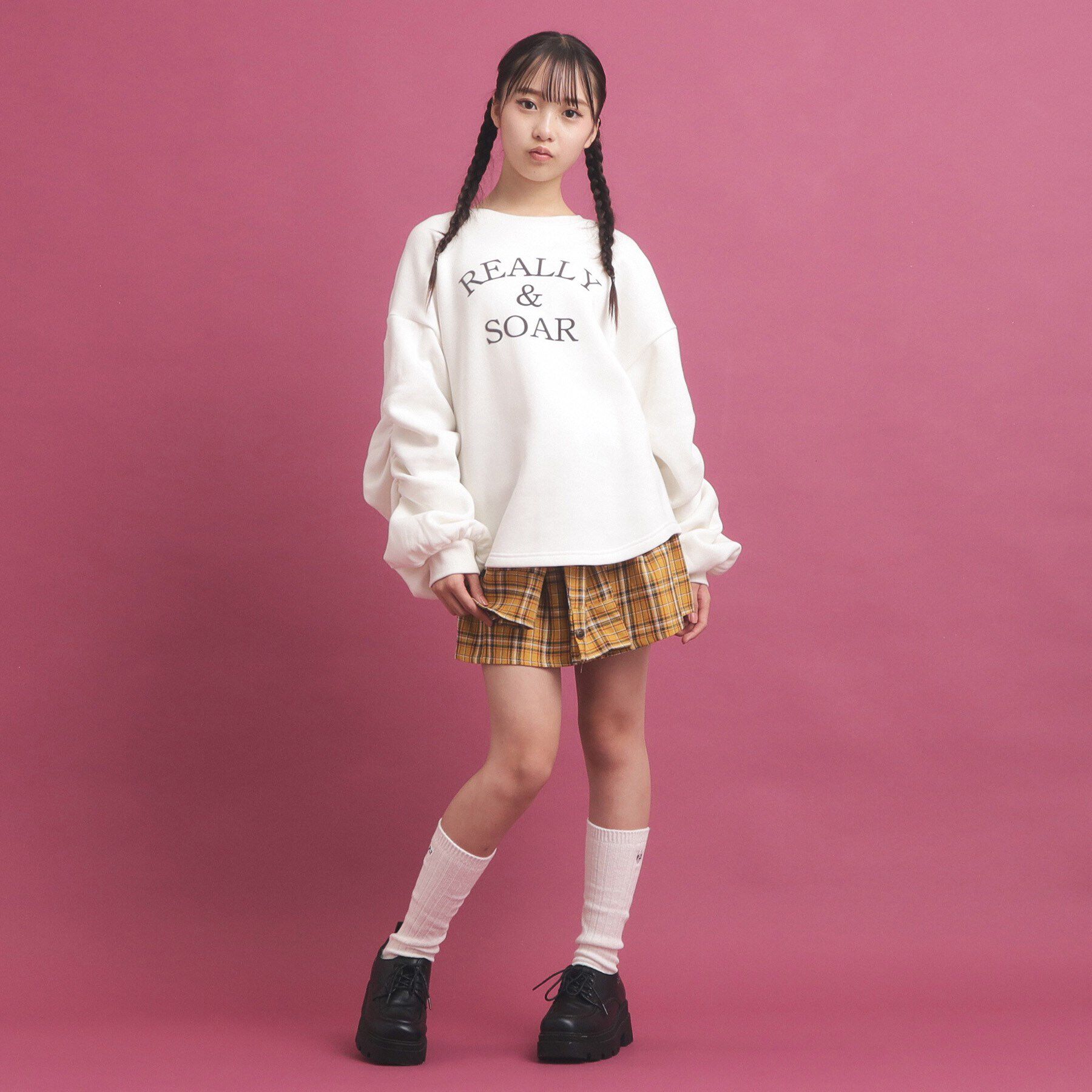 PINK-latte「袖ギャザー裏起毛」|その他|