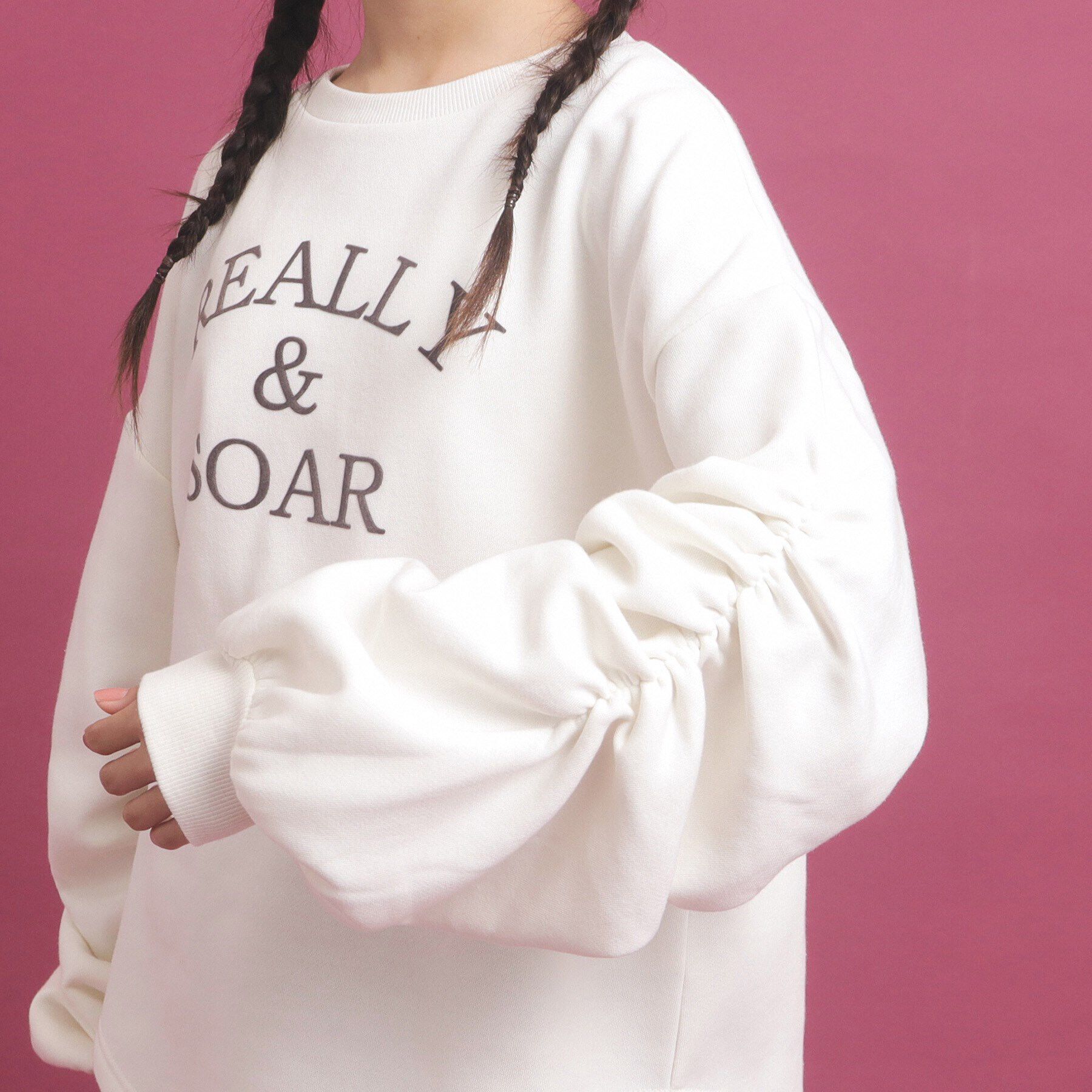 PINK-latte「袖ギャザー裏起毛」|その他|