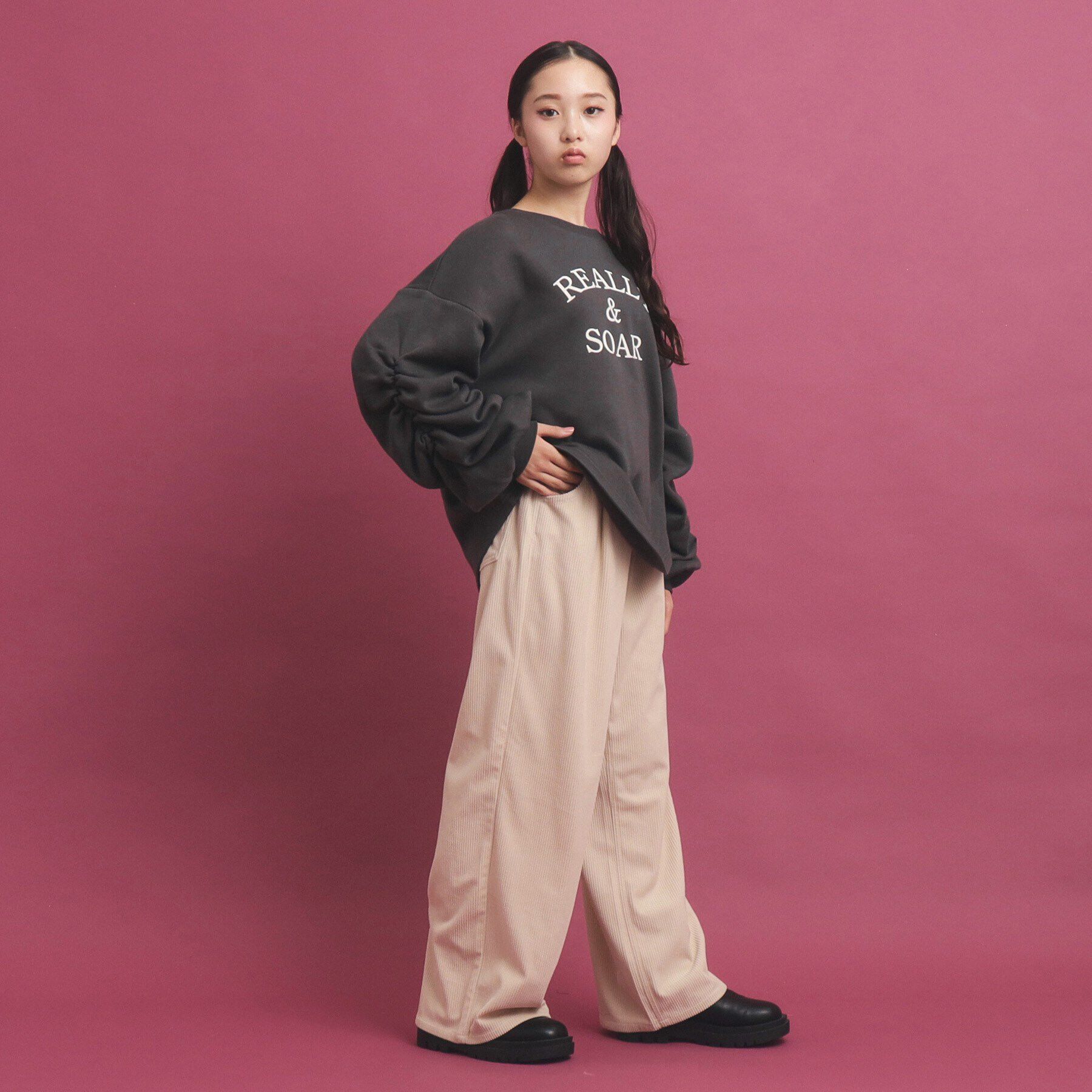 PINK-latte「袖ギャザー裏起毛」|その他|