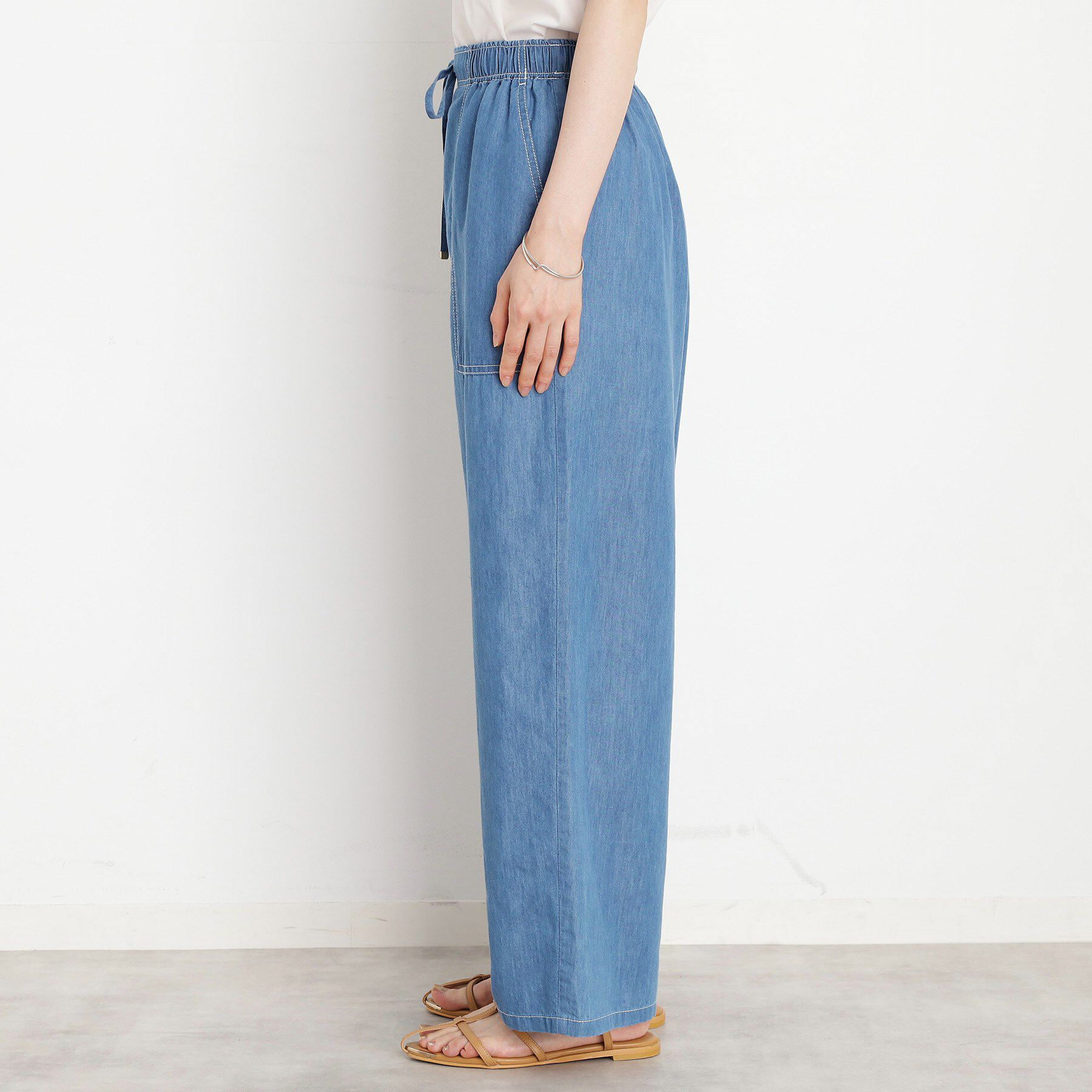 THE SHOP TK「デニムイージーワイドパンツ【洗える】」|その他|