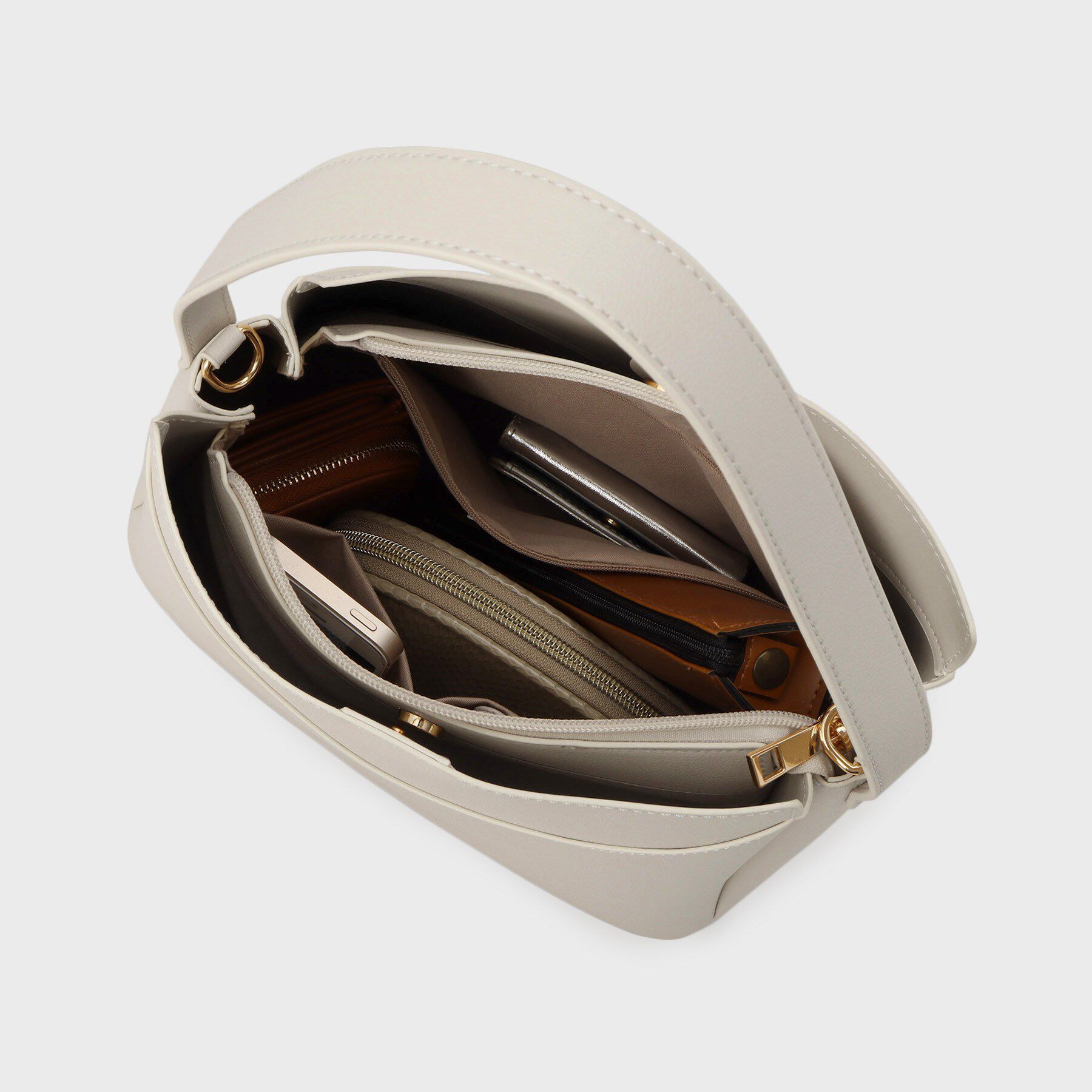 THE SHOP TK「ロゴベルトレザー調ミドルバッグ」|ハンドバッグ|