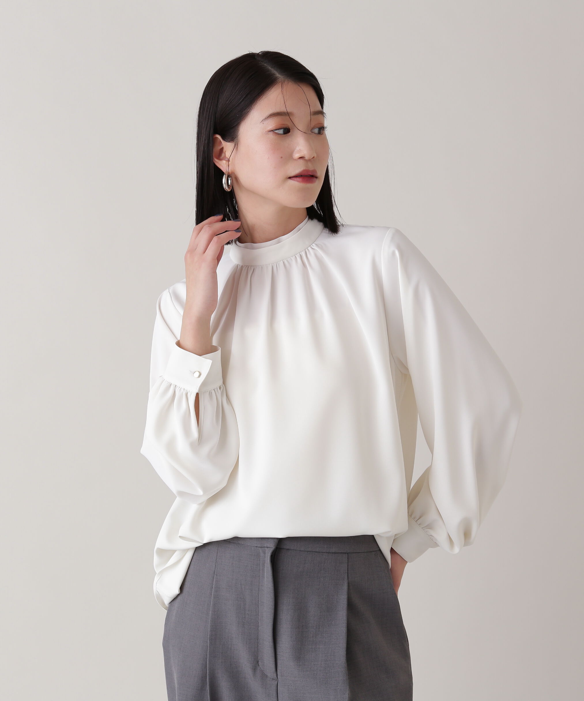  「シアーレイヤードネックブラウス」|シャツ・ブラウス|