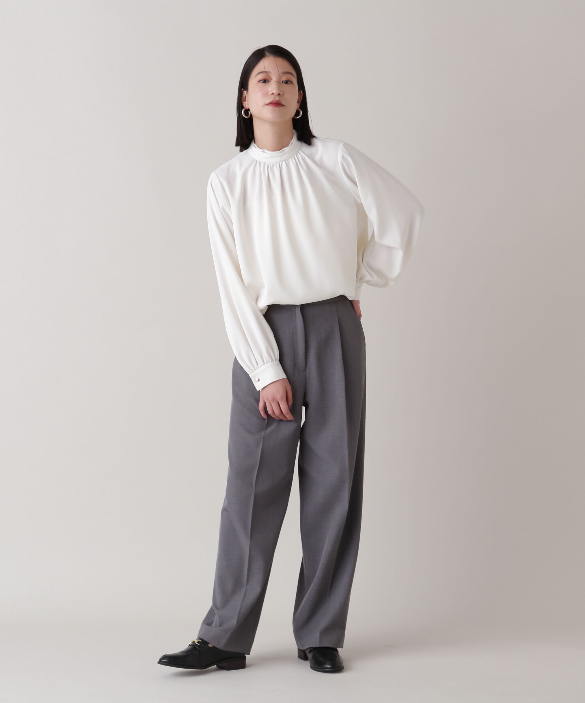  「シアーレイヤードネックブラウス」|シャツ・ブラウス|