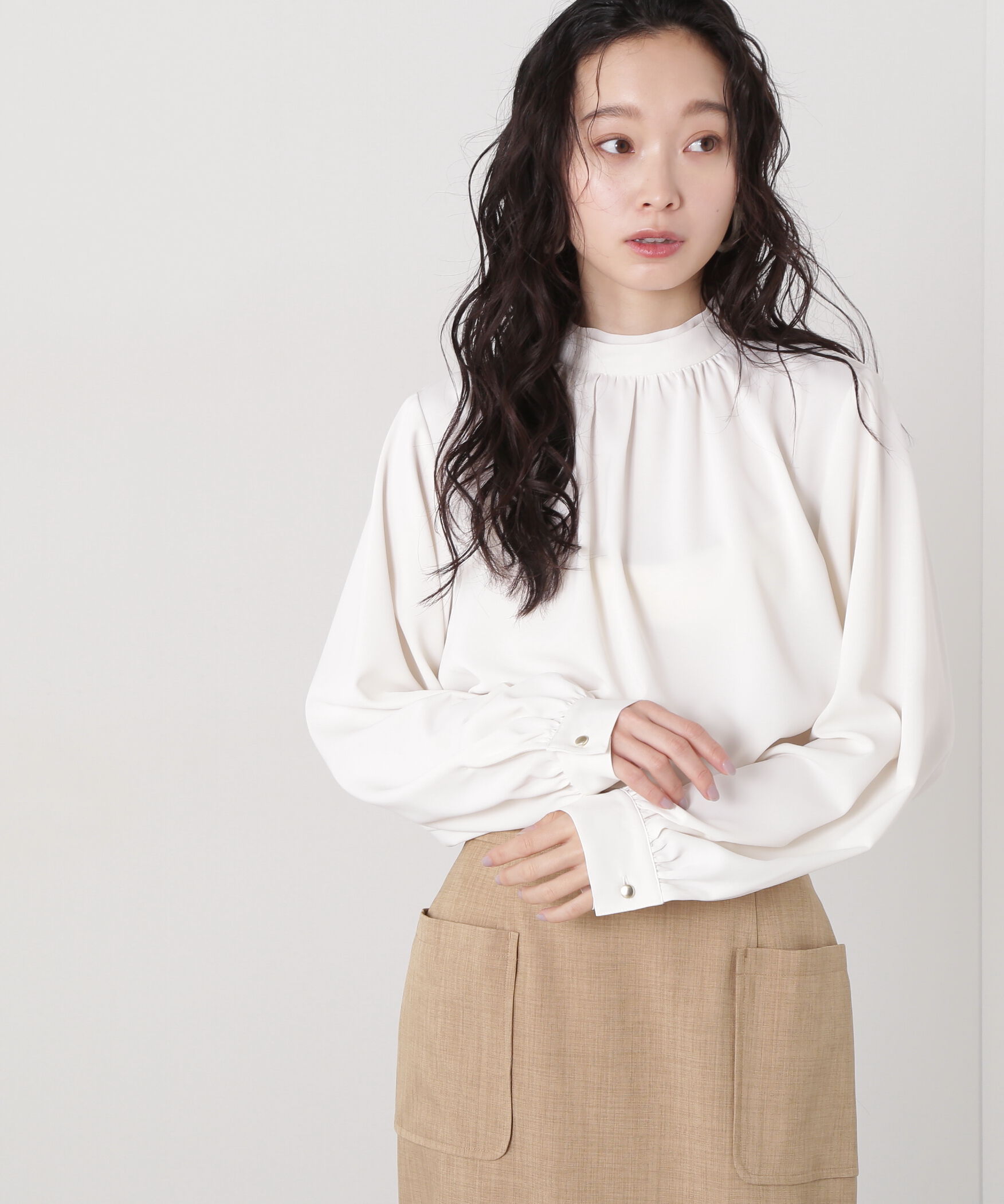  「シアーレイヤードネックブラウス」|シャツ・ブラウス|