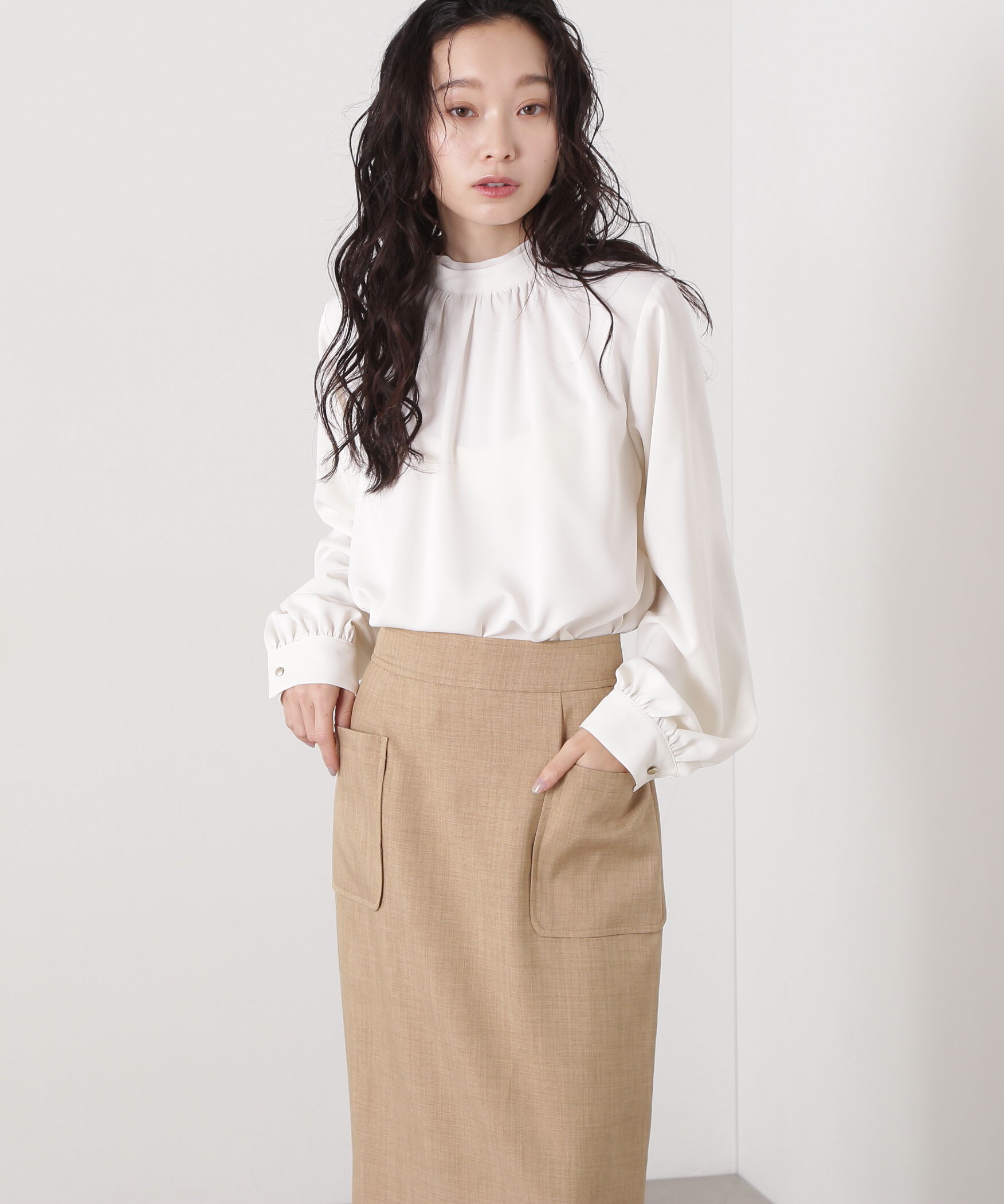  「シアーレイヤードネックブラウス」|シャツ・ブラウス|