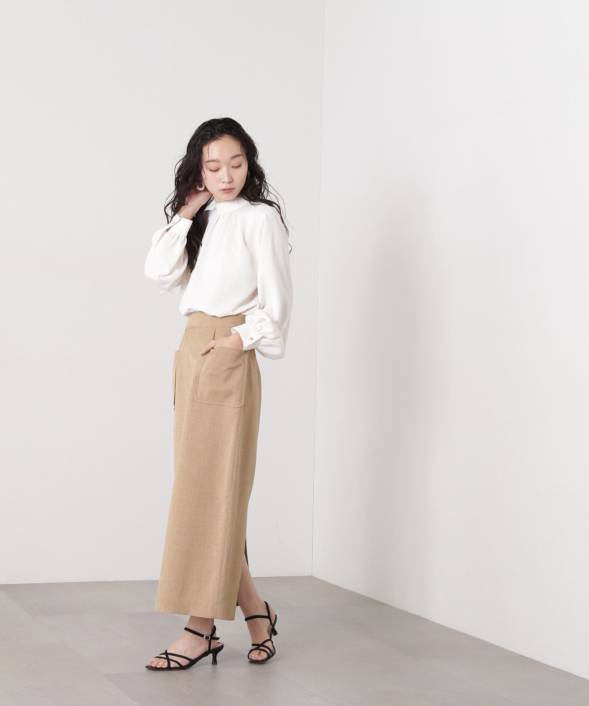  「シアーレイヤードネックブラウス」|シャツ・ブラウス|