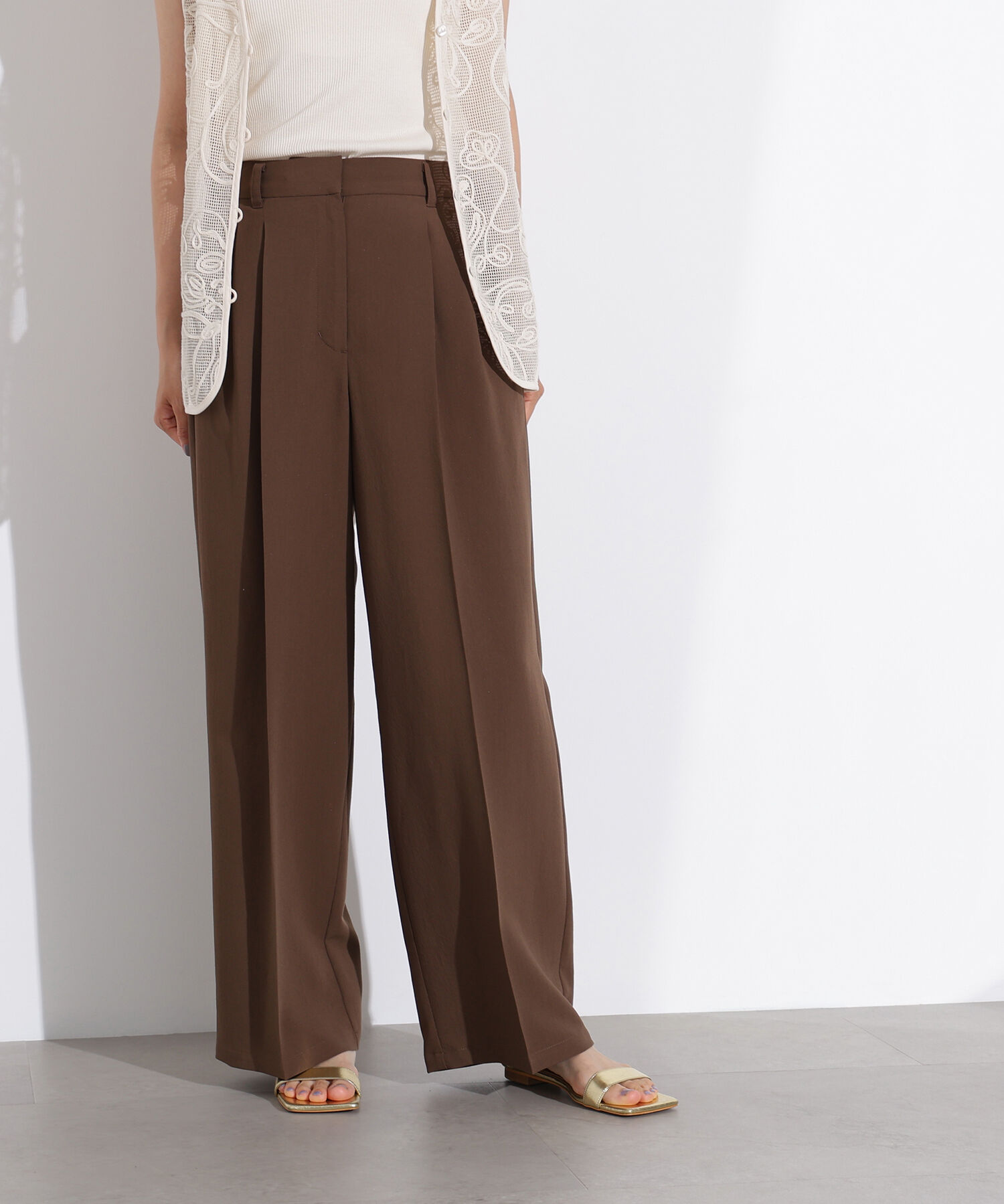  「ドライタッチツータックワイドパンツ」|その他|