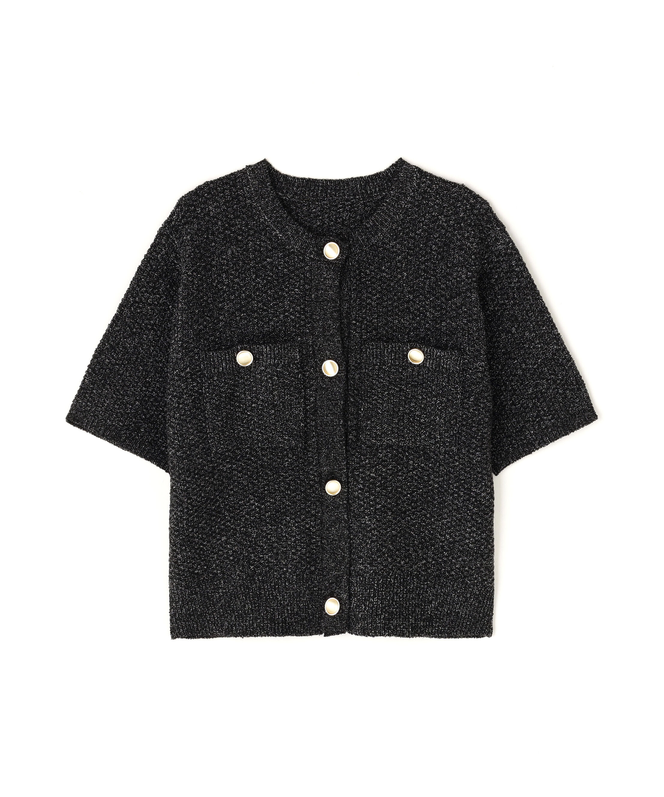  「ゴールドボタンニットカーディガン」|ニット・セーター|