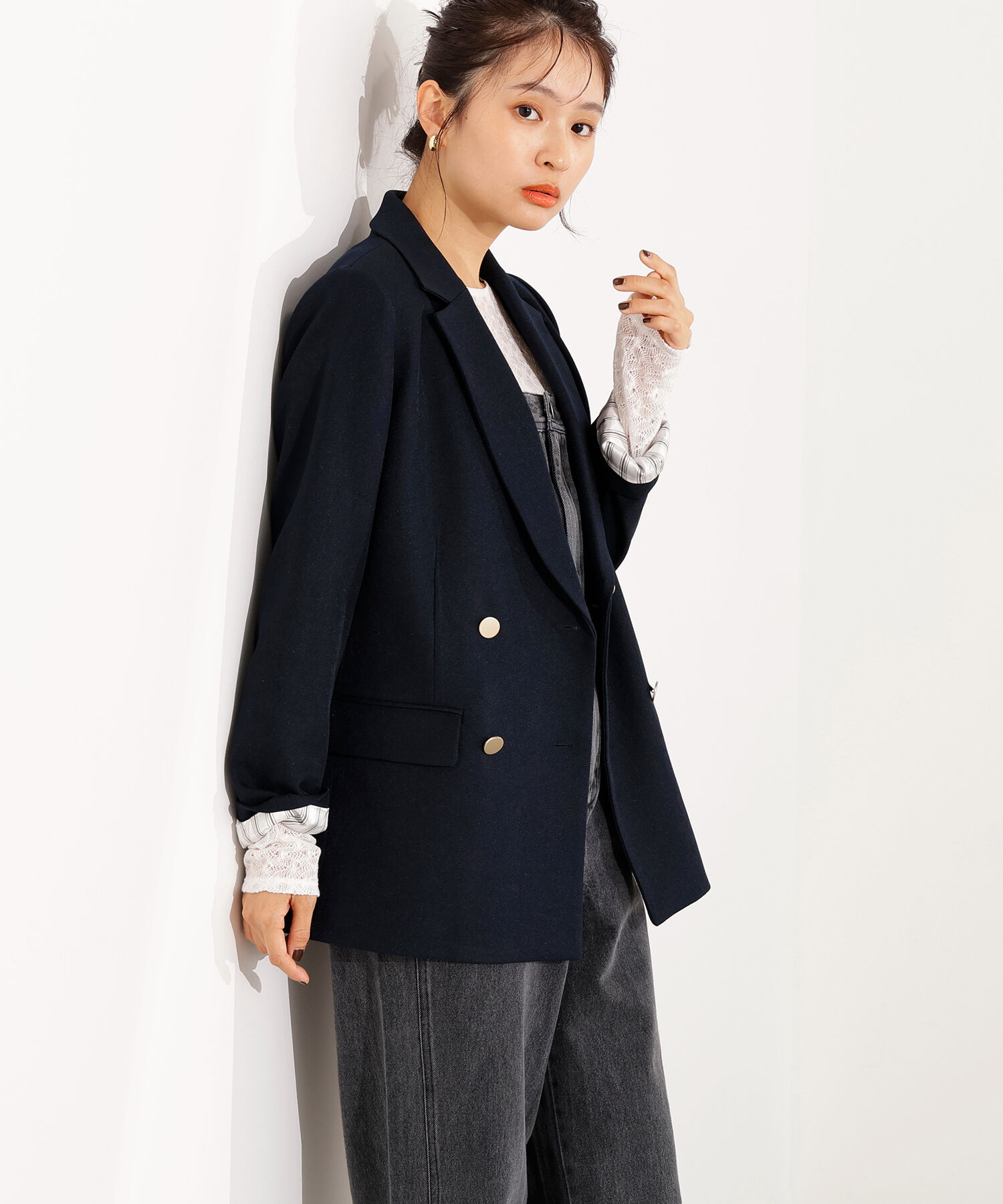  「クルーネックレースカットソー」|Tシャツ・カットソー|