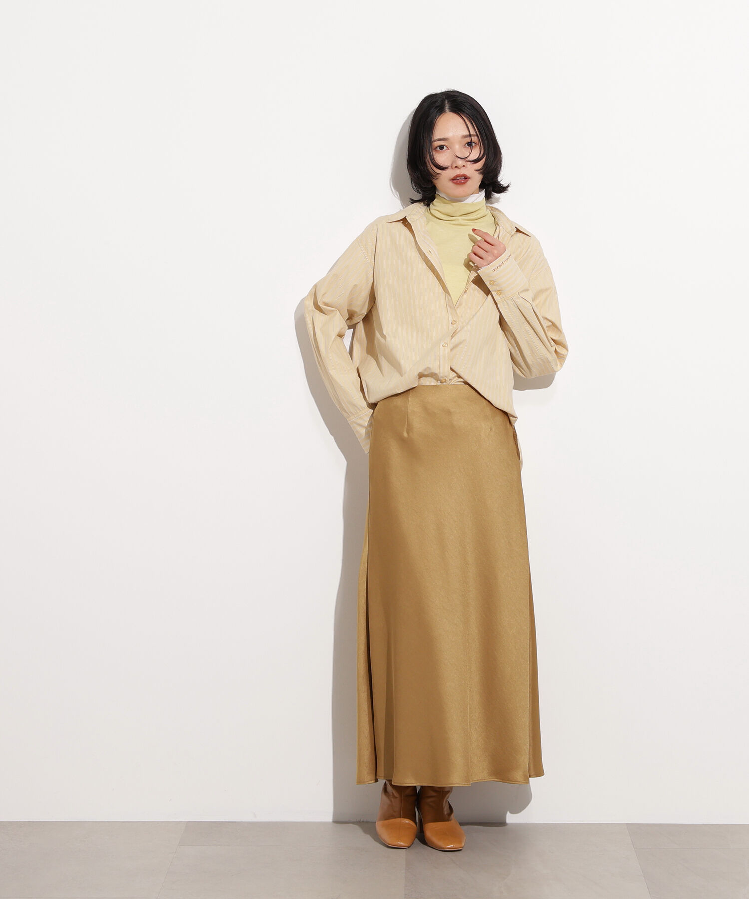  「サテンナロースカート」|スカート|