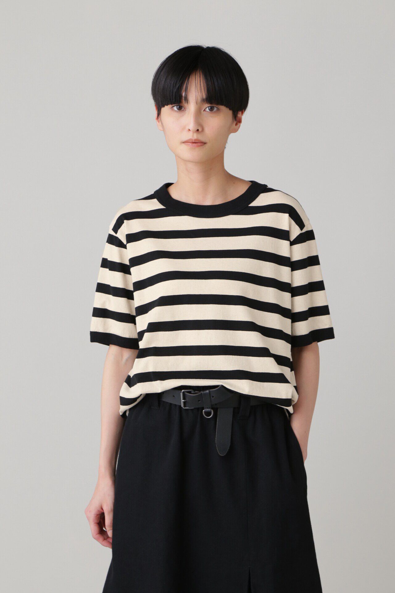 MHL.「COTTON LINEN STRIPE JERSEY(オンラインショップ限定)」|Tシャツ・カットソー|NATURAL2