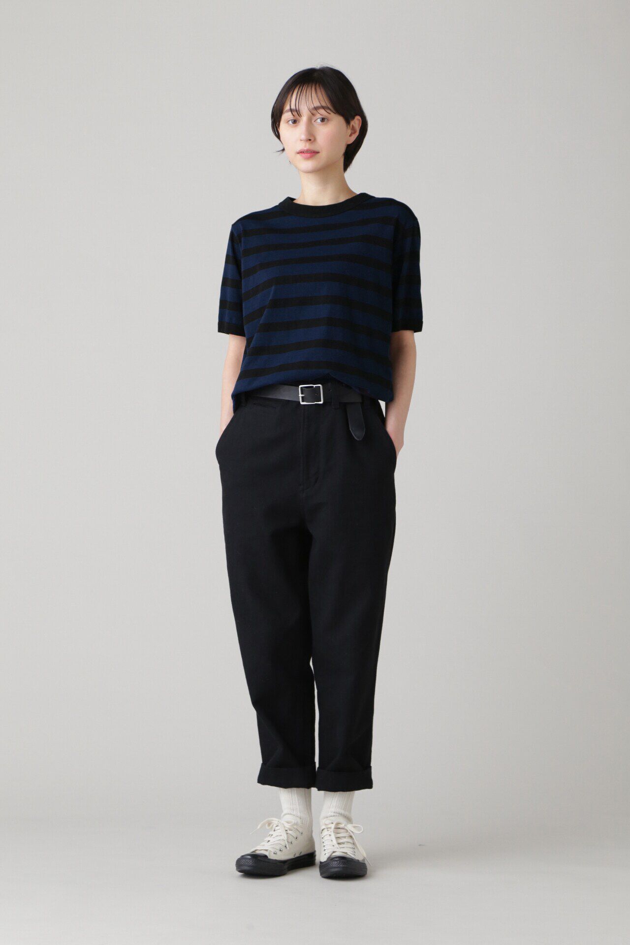 MHL.「COTTON LINEN STRIPE JERSEY(オンラインショップ限定)」|Tシャツ・カットソー|