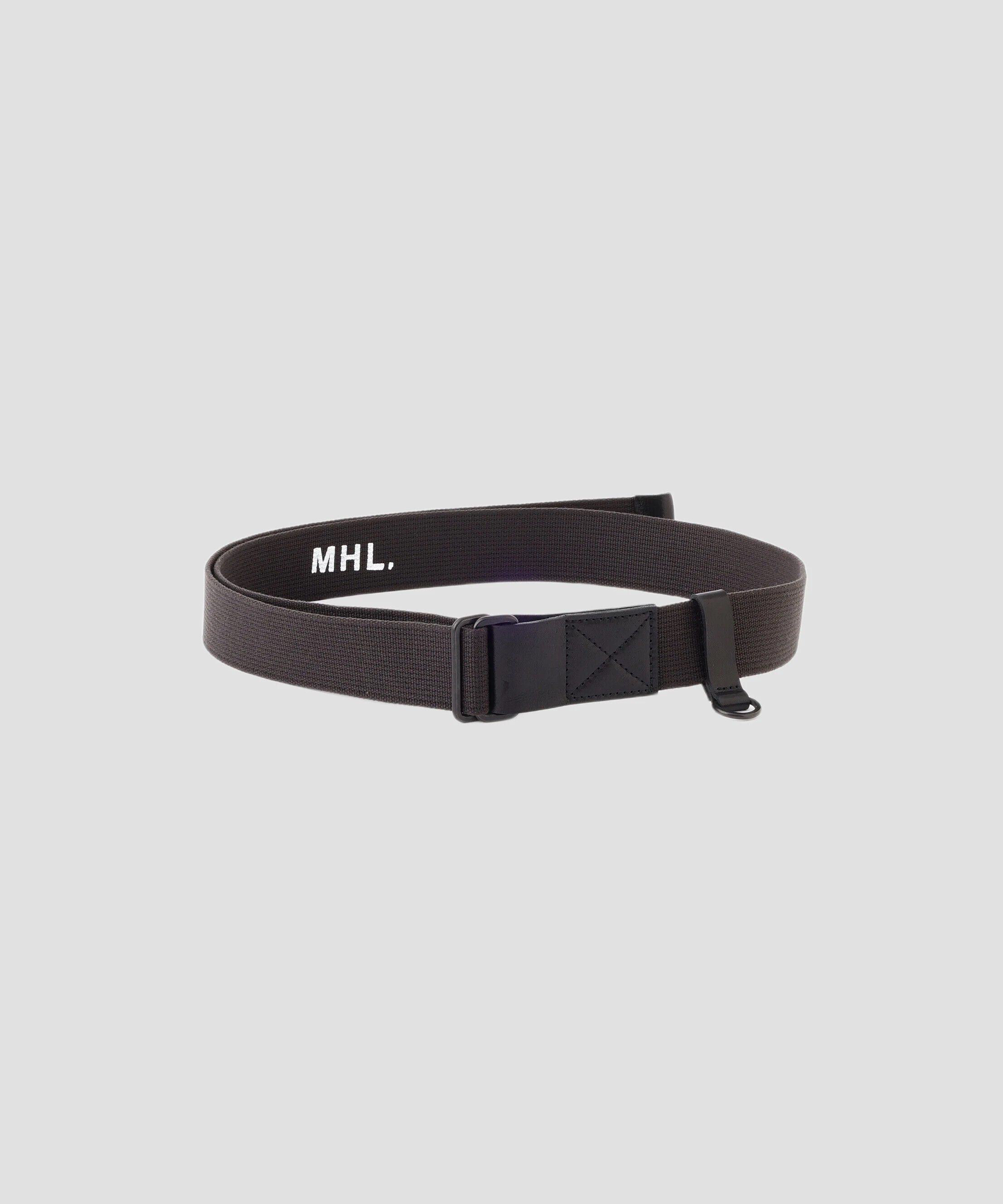 MHL.「D RING WEBBING BELT」|ベルト|CHARCOAL3