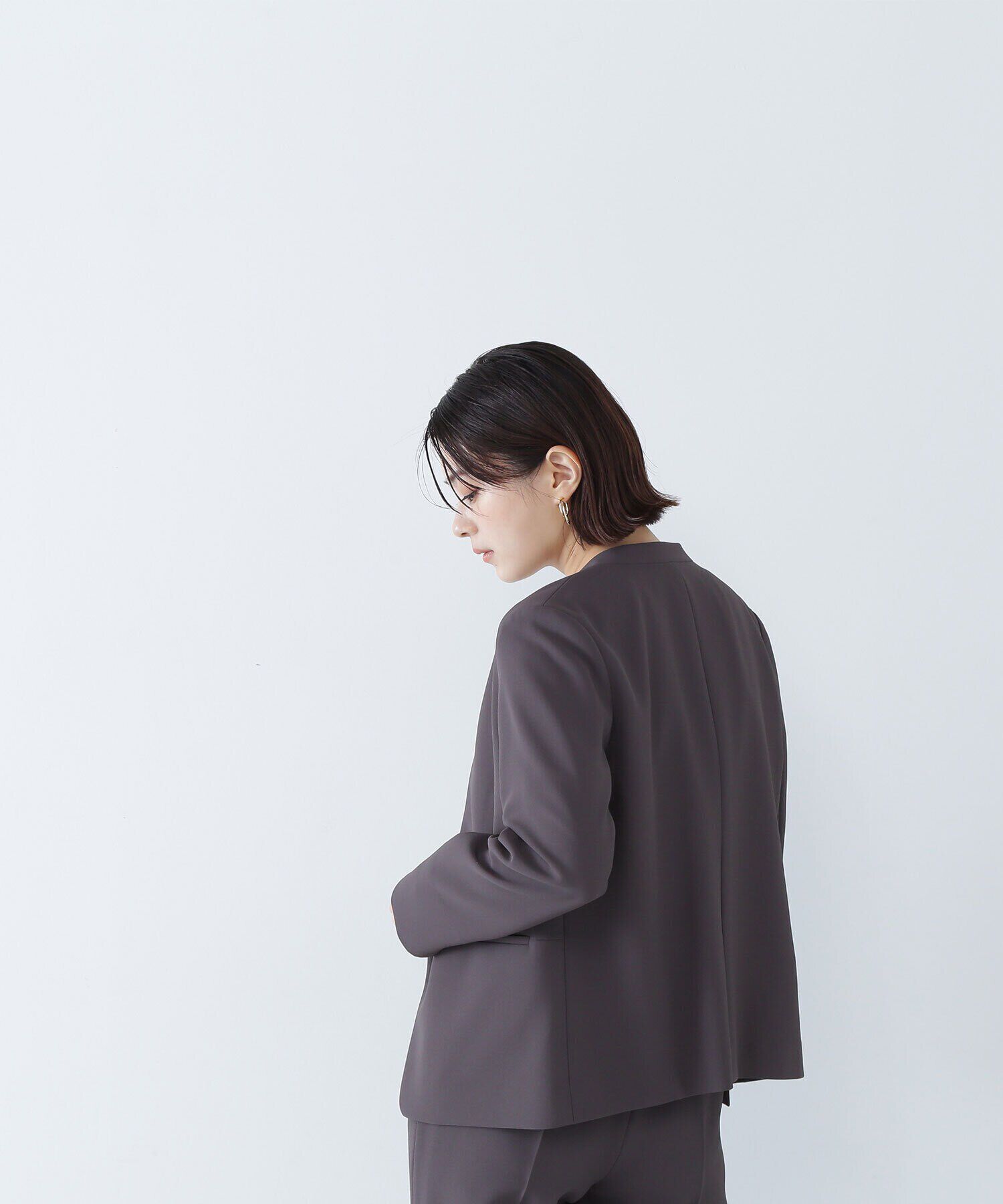  「＜Peストレッチツイルセットアップ＞ ノーカラージャケット」|その他|