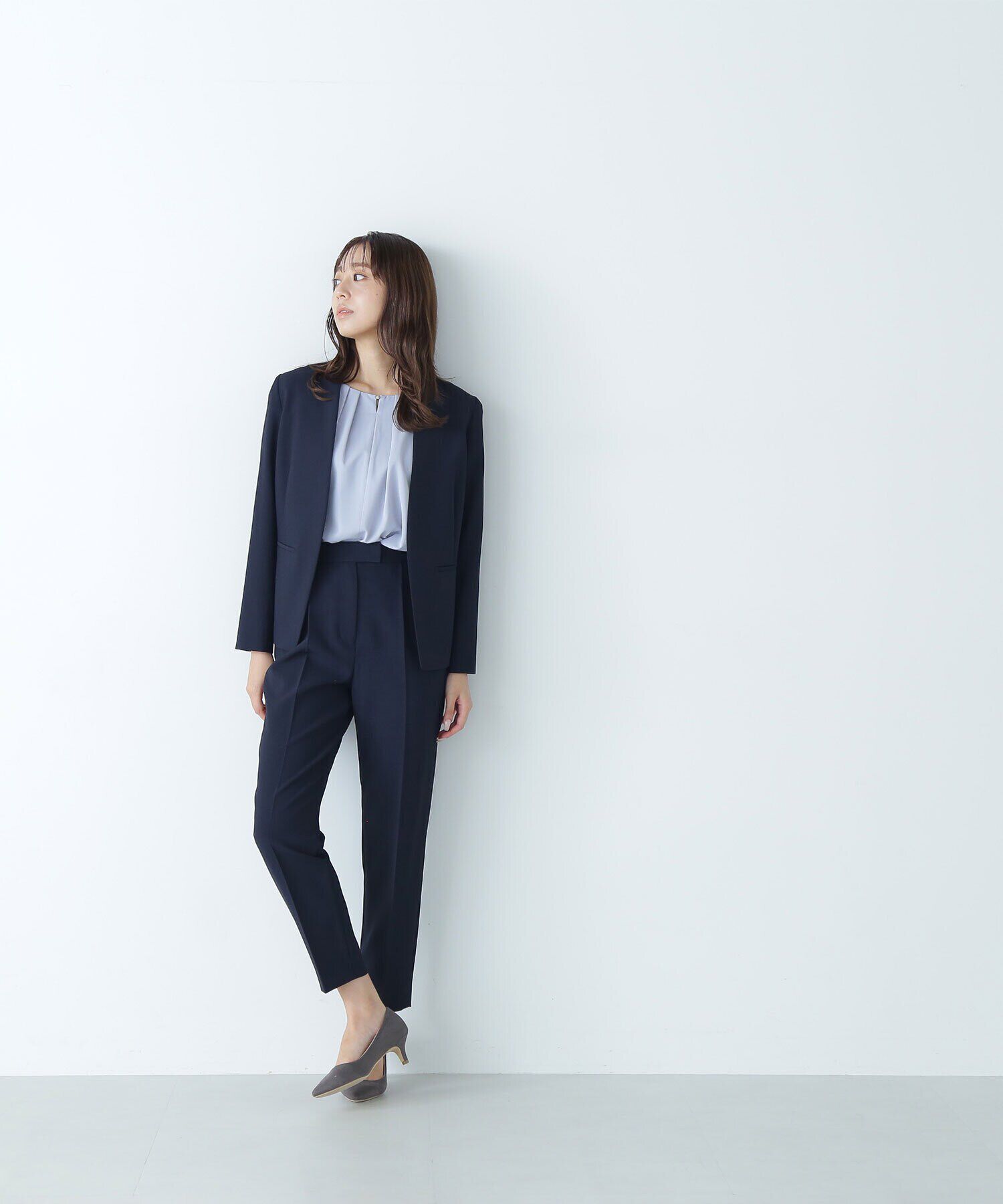  「＜Peストレッチツイルセットアップ＞ ノーカラージャケット」|その他|