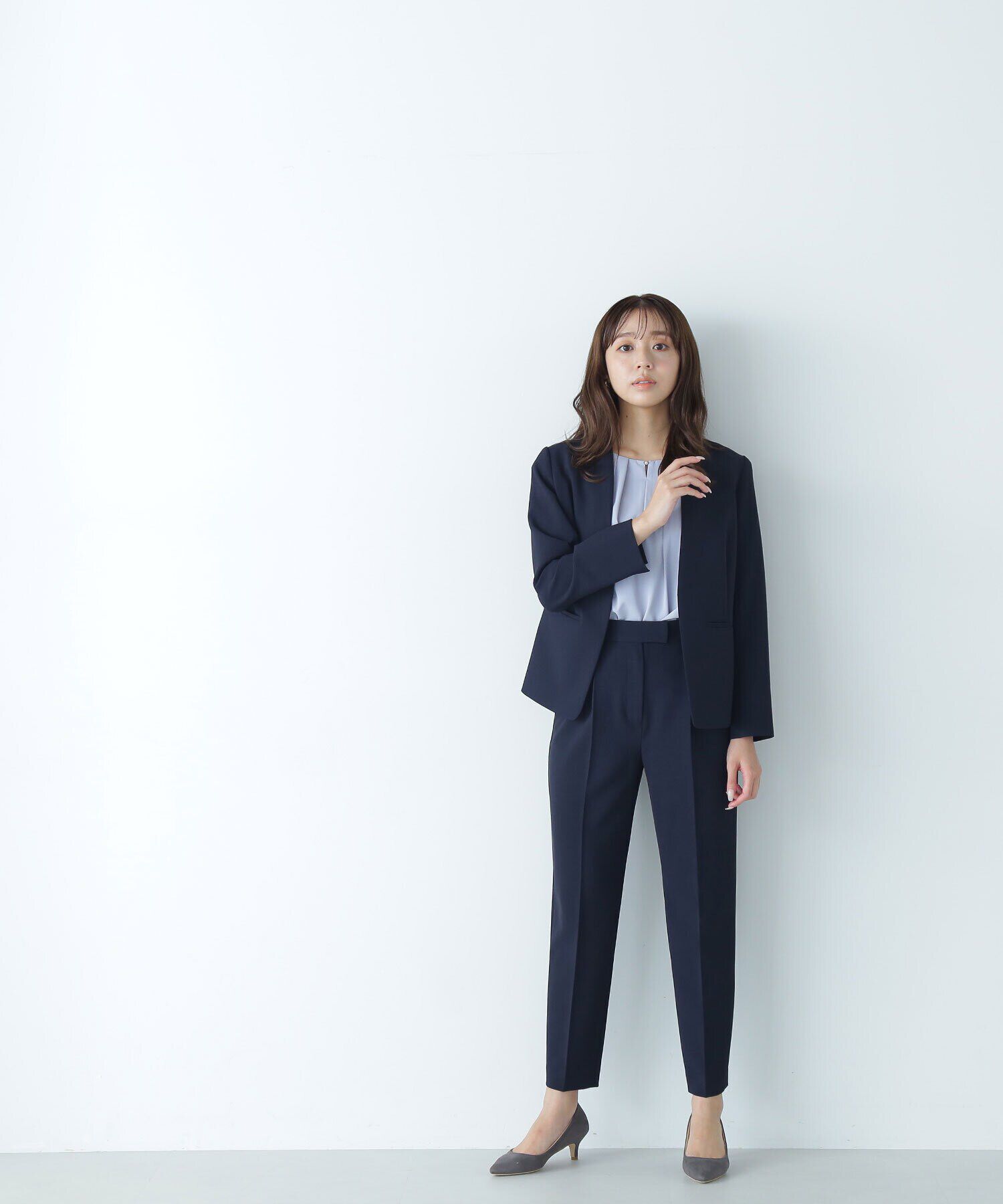  「＜Peストレッチツイルセットアップ＞ ノーカラージャケット」|その他|