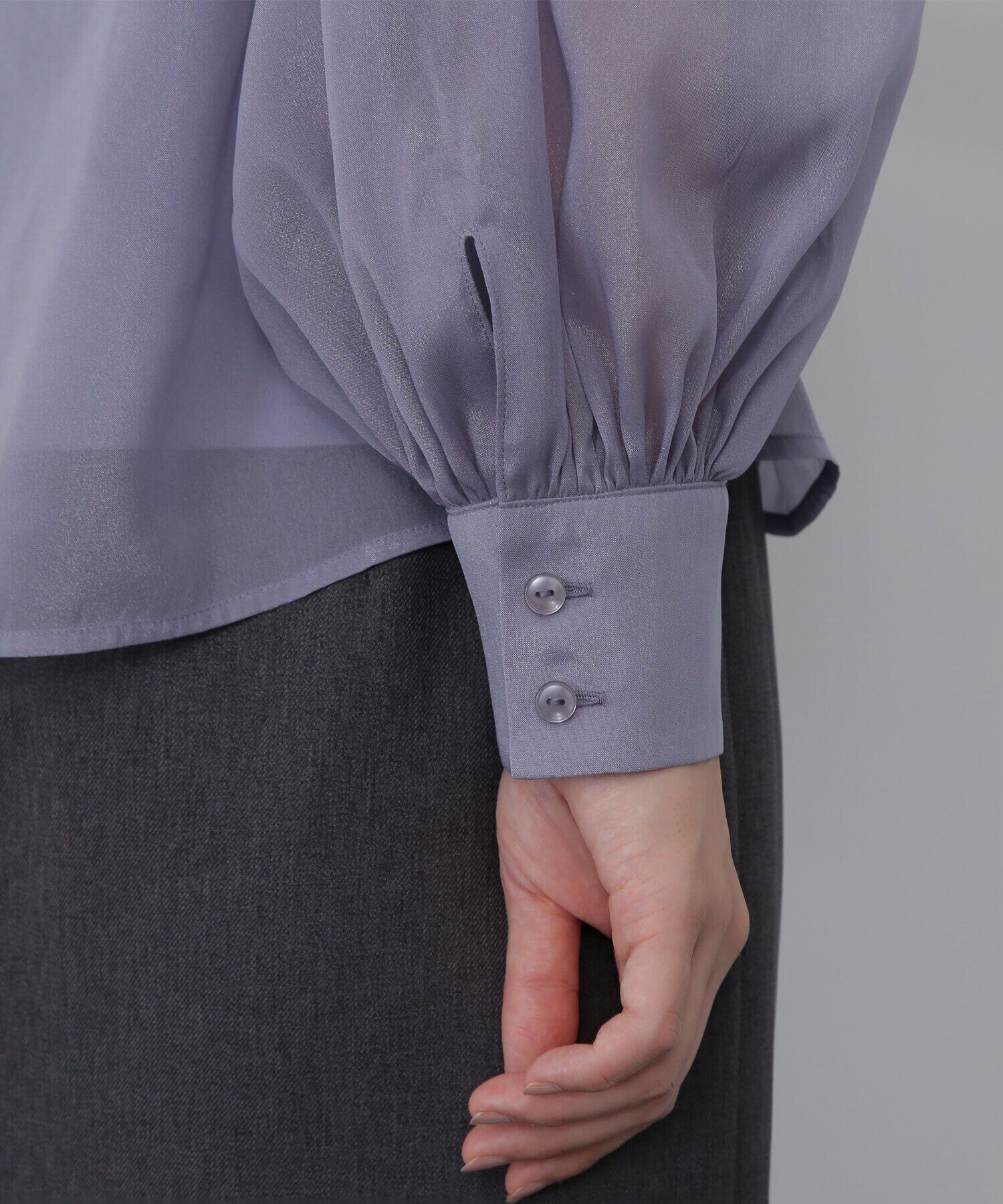  「ハイネックシアーボウタイブラウス」|シャツ・ブラウス|