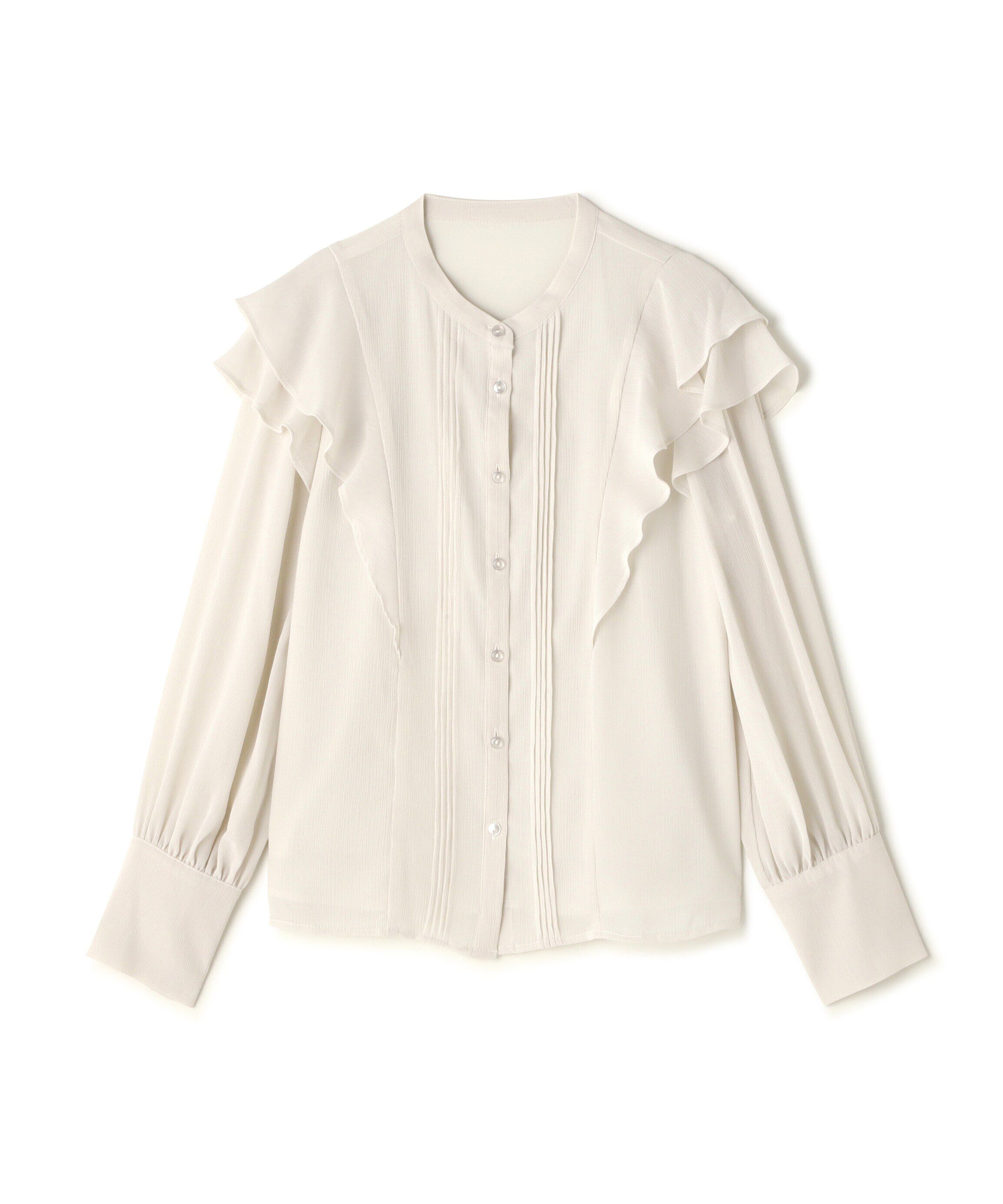  「ピンタックフリル楊柳ブラウス」|シャツ・ブラウス|