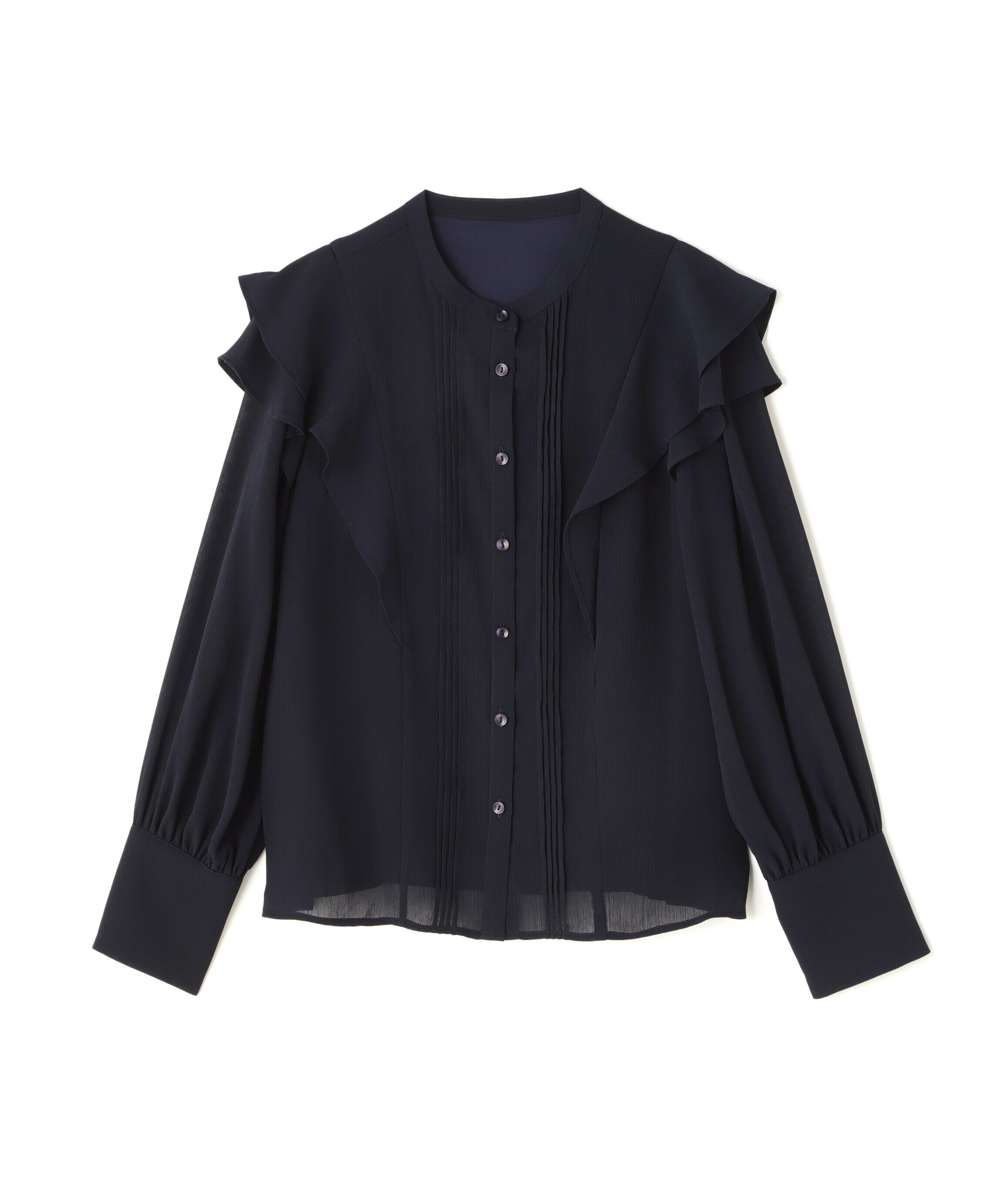  「ピンタックフリル楊柳ブラウス」|シャツ・ブラウス|