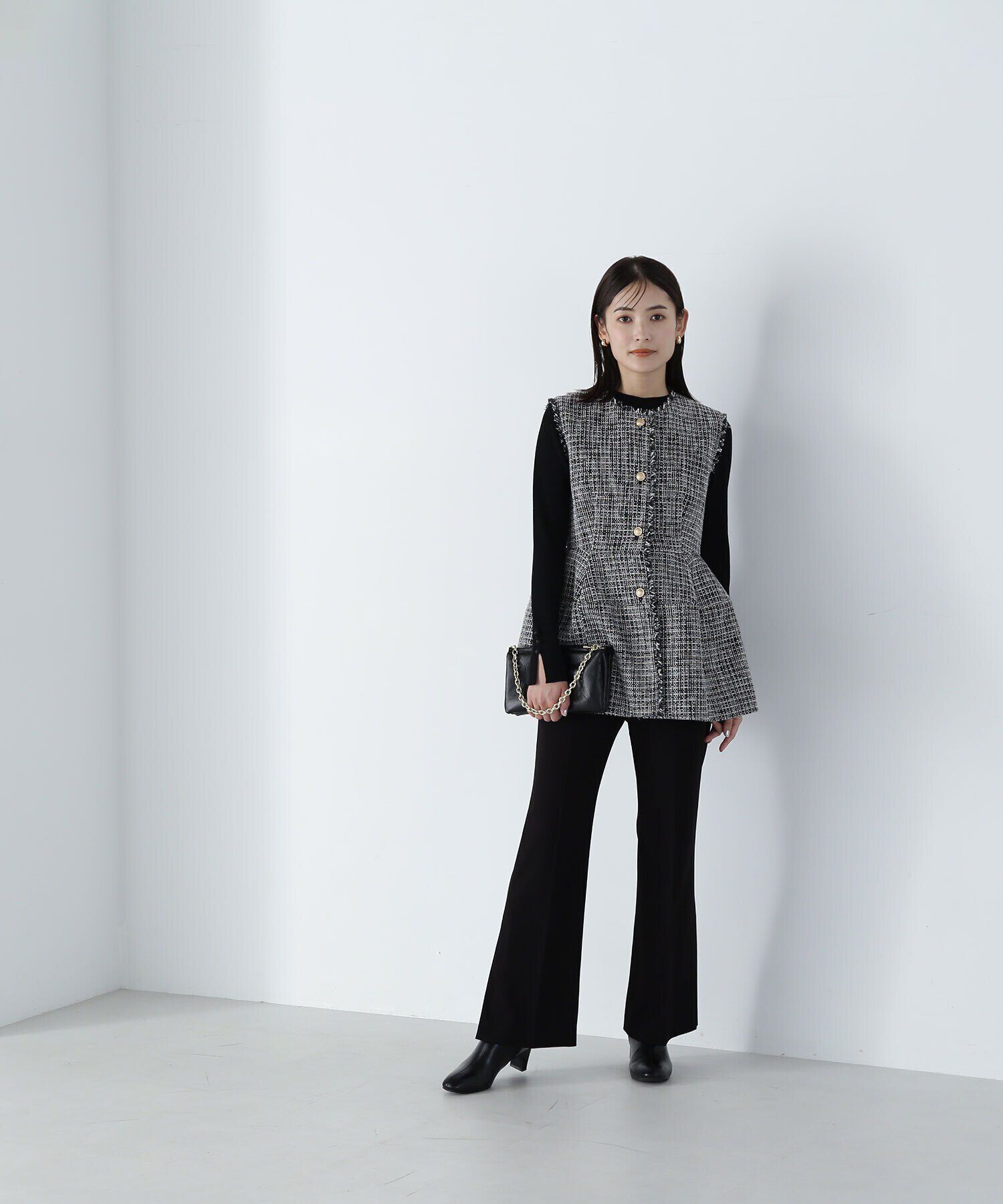  「ツイードジレシリーズ ペプラムツイードジレ　24AW」|ブルゾン・スタジャン|