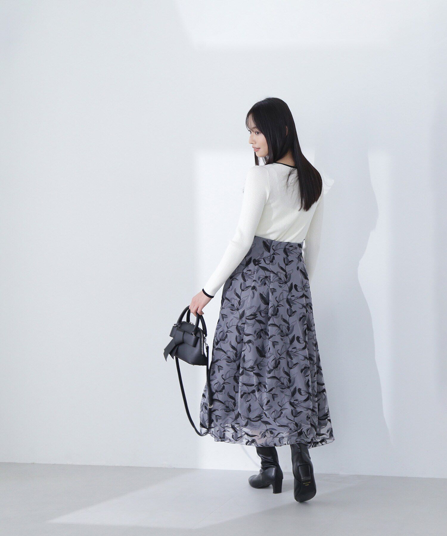  「チュール刺繍レーススカート」|スカート|