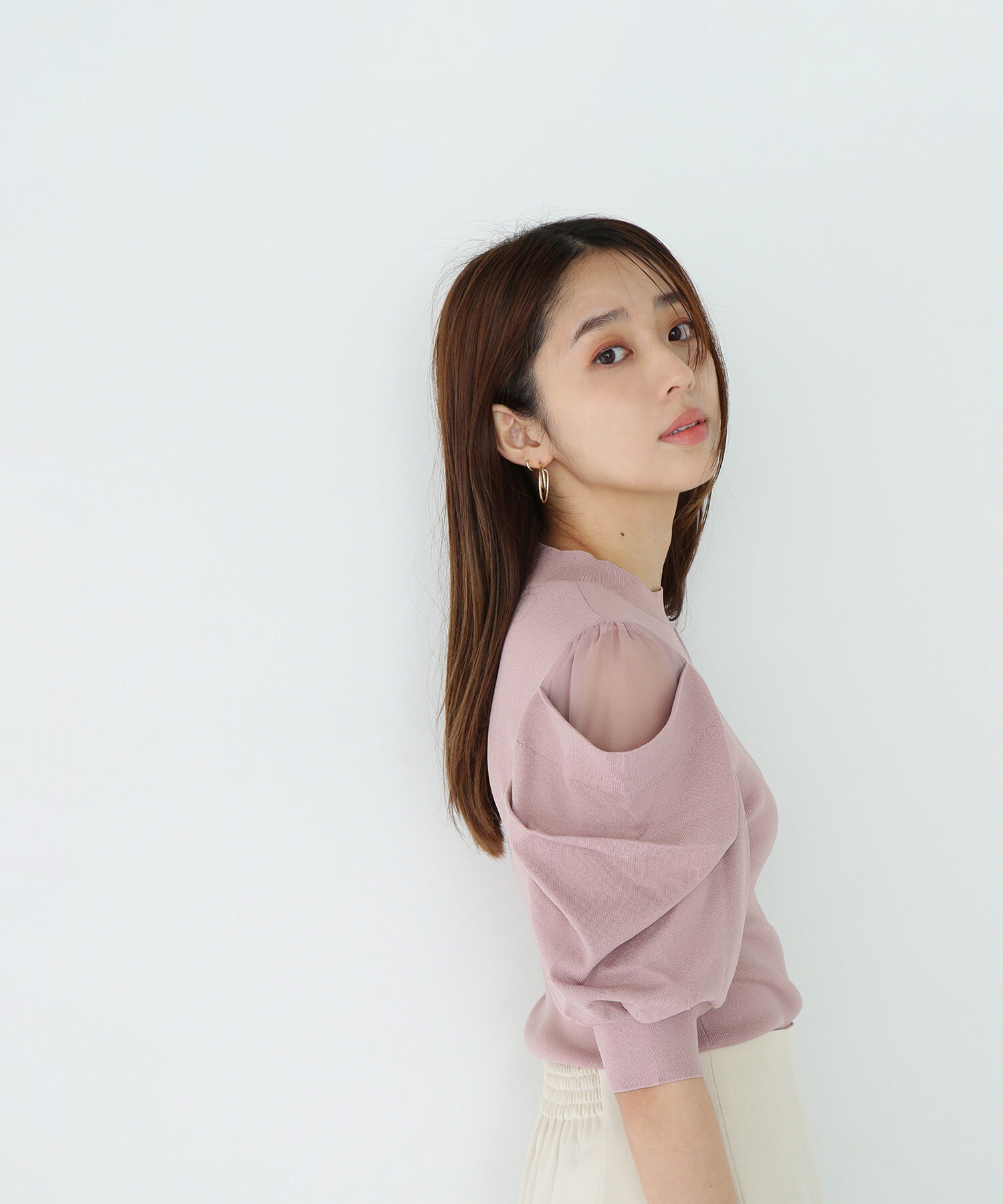  「シアースリットドレープスリーブニット」|ニット・セーター|ヌーディーピ