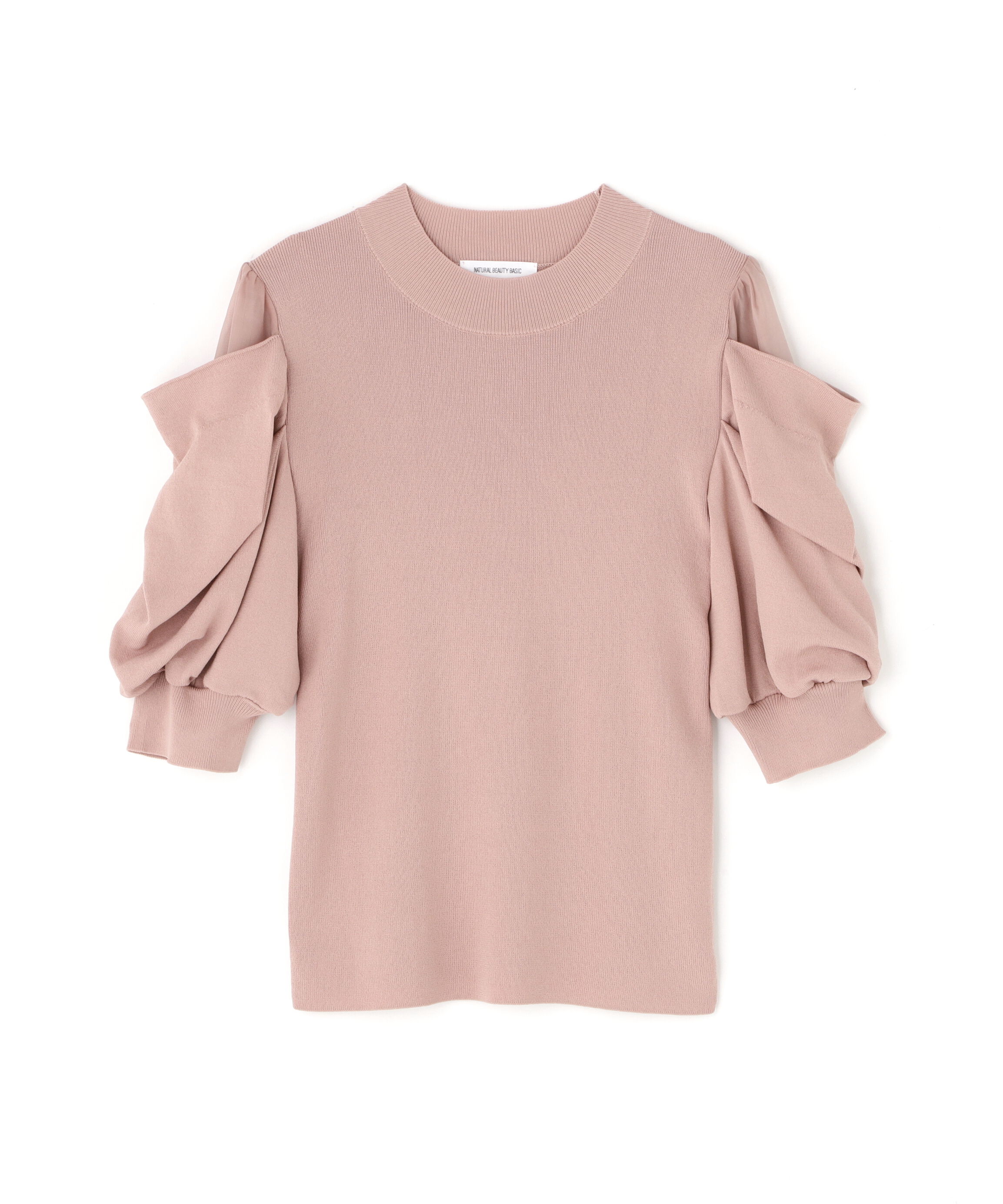  「シアースリットドレープスリーブニット」|ニット・セーター|