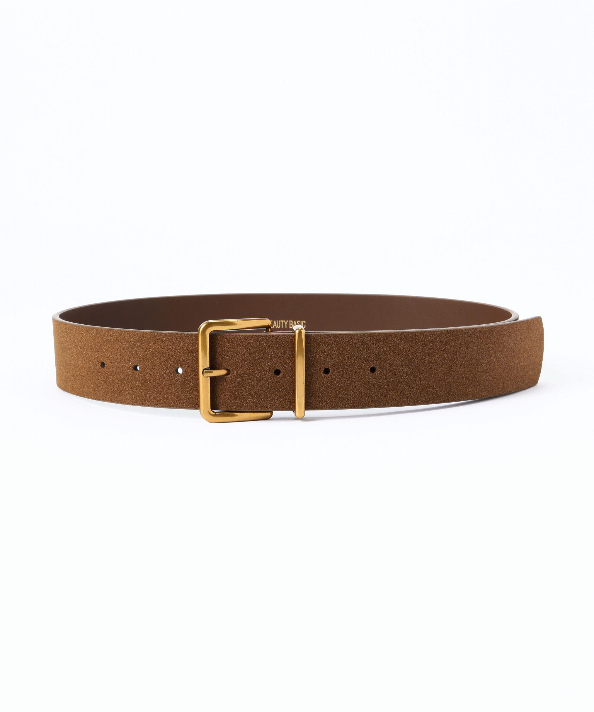  「スエードタッチベルト」|ベルト|キャメル1