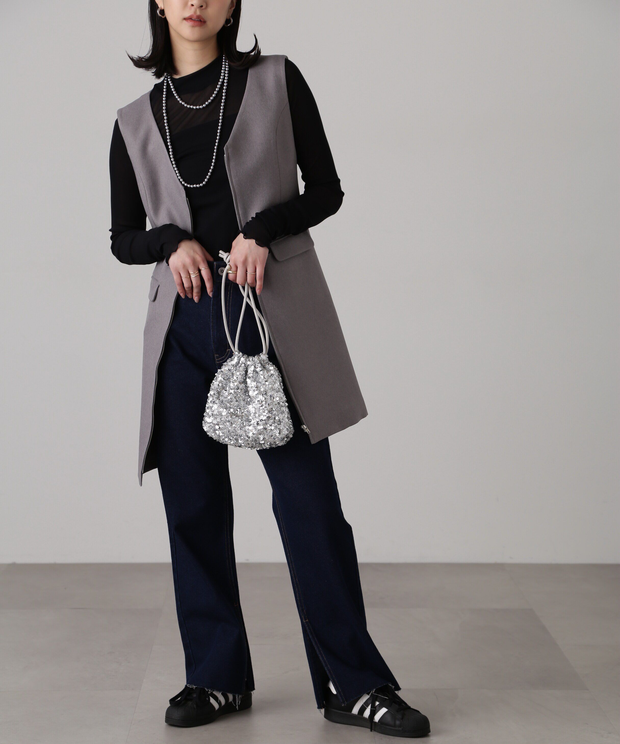  「ジップ使いミニジャンスカ」|ワンピース|