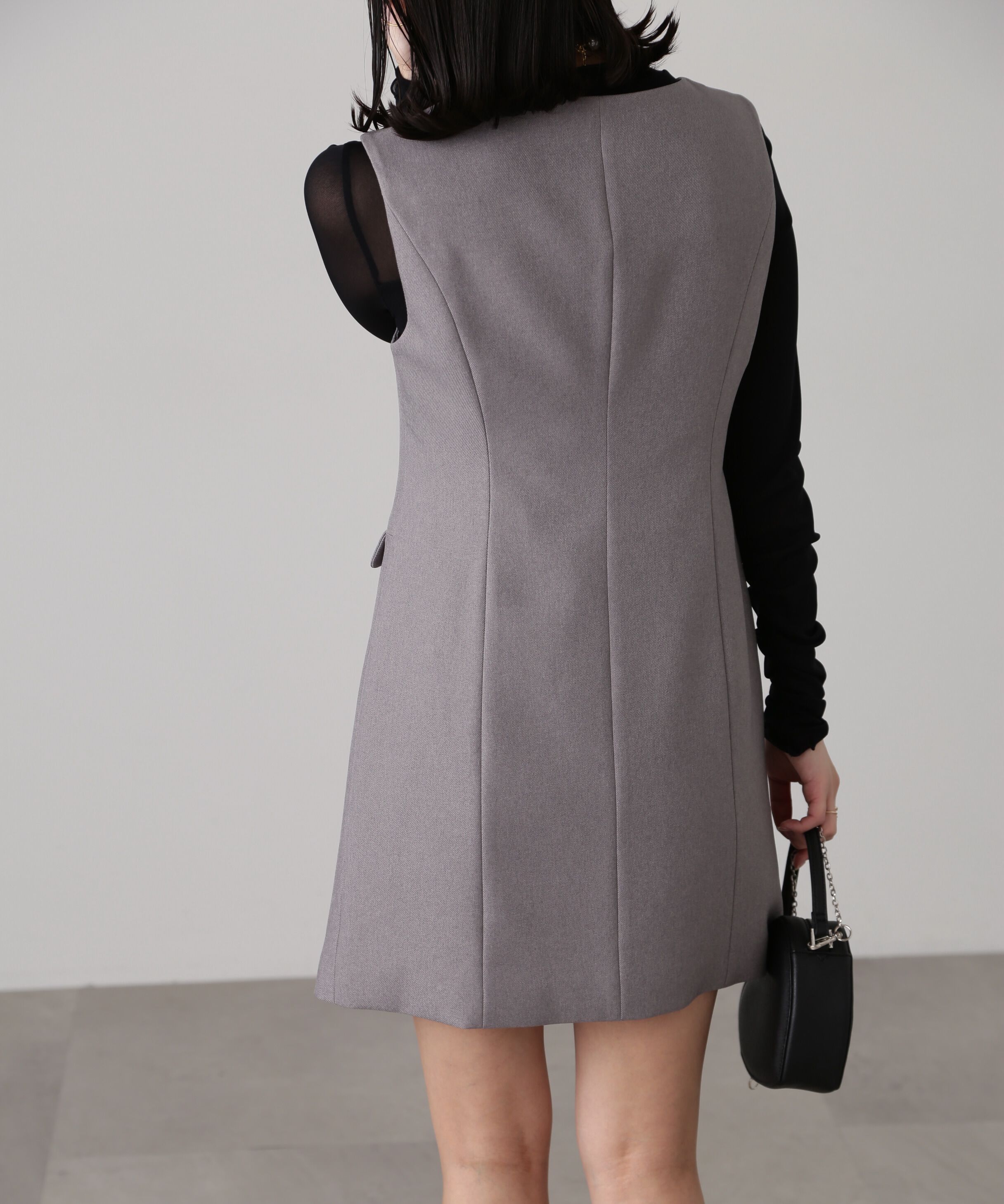  「ジップ使いミニジャンスカ」|ワンピース|