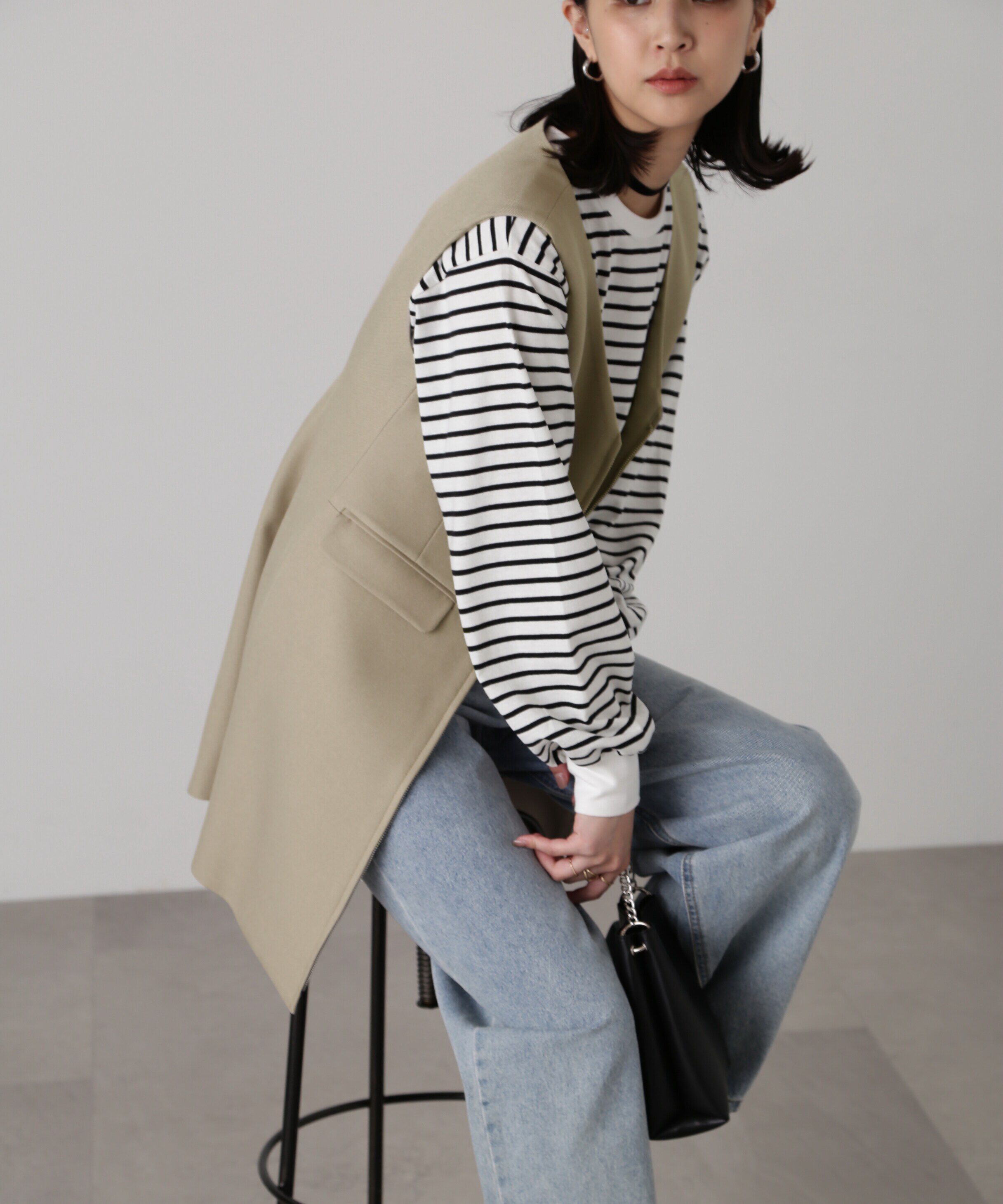  「ジップ使いミニジャンスカ」|ワンピース|