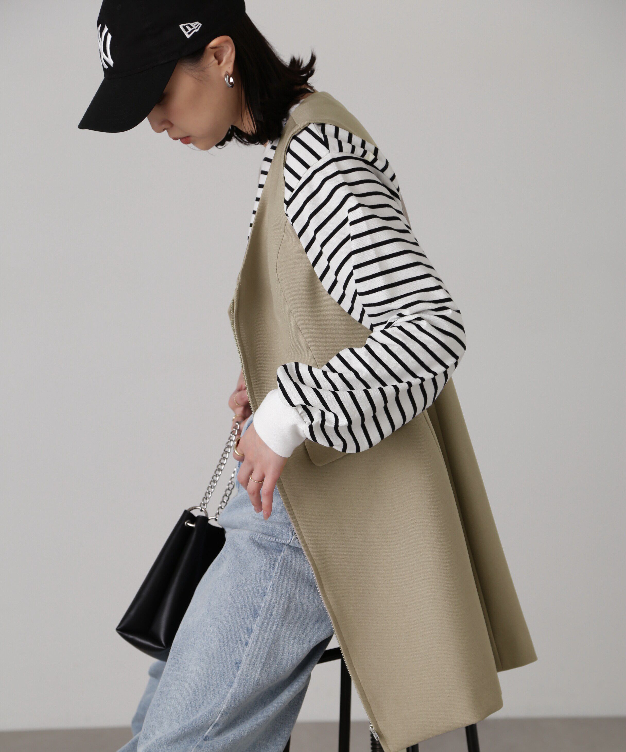  「ジップ使いミニジャンスカ」|ワンピース|