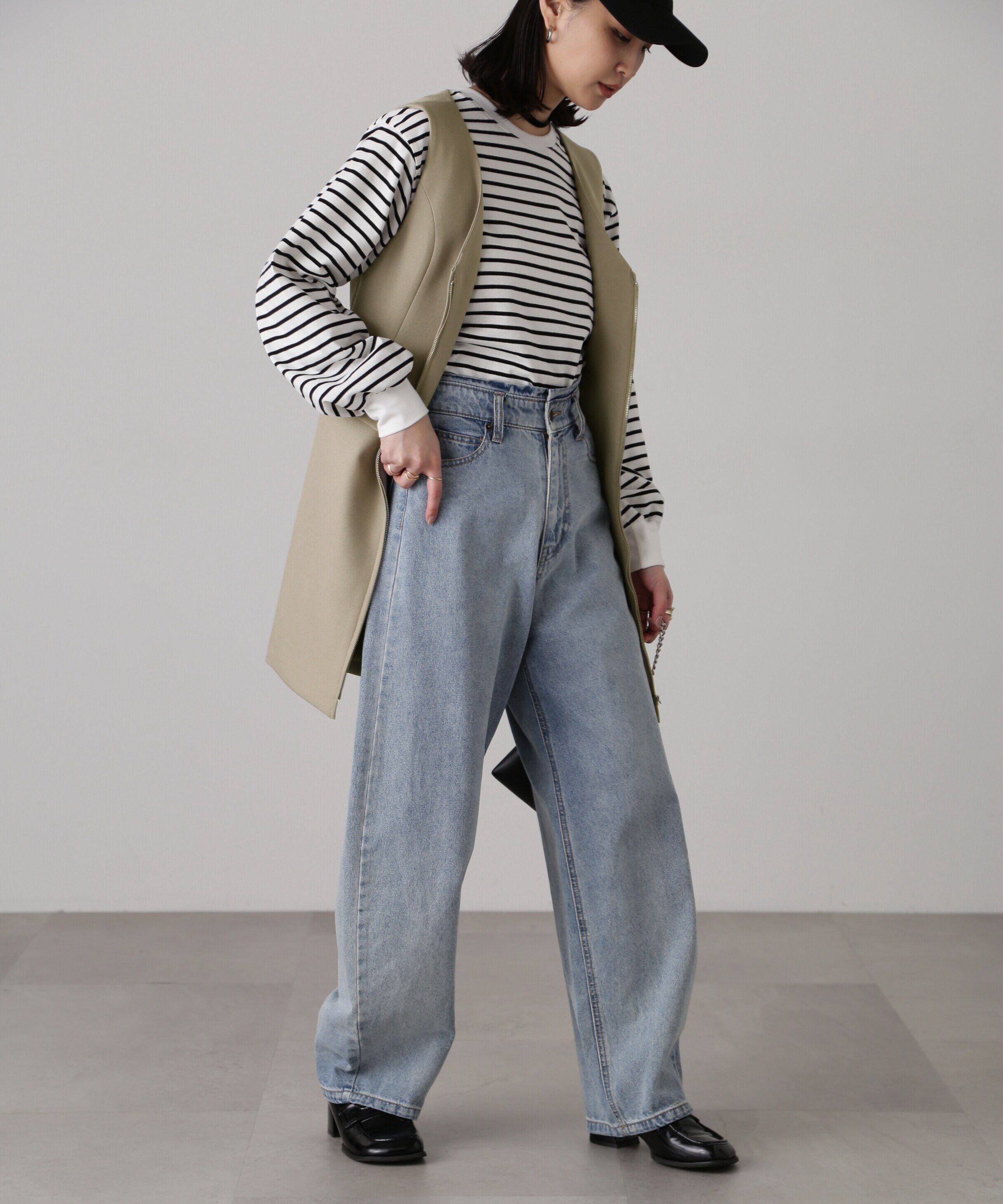  「ジップ使いミニジャンスカ」|ワンピース|