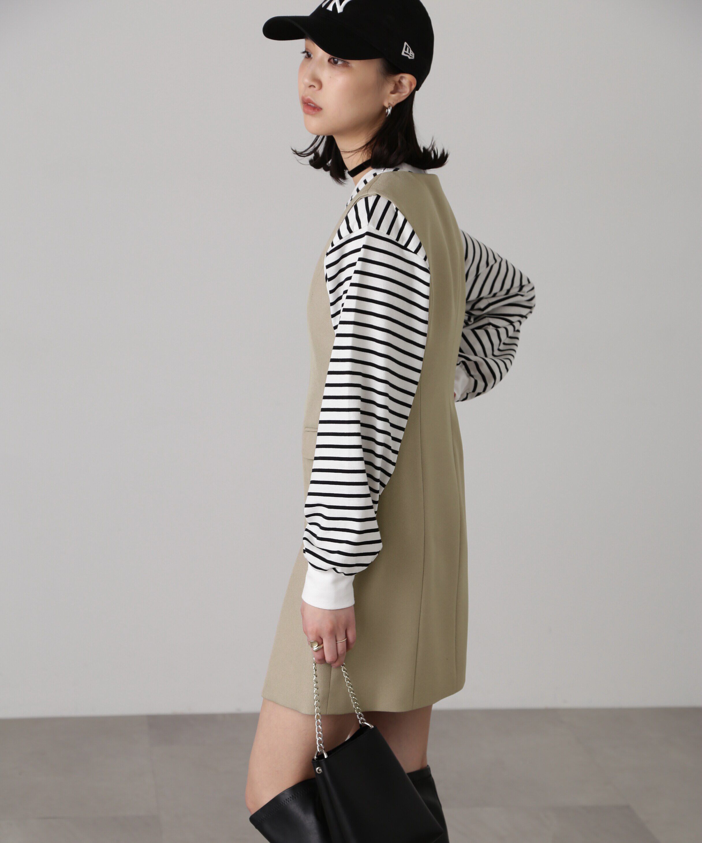  「ジップ使いミニジャンスカ」|ワンピース|